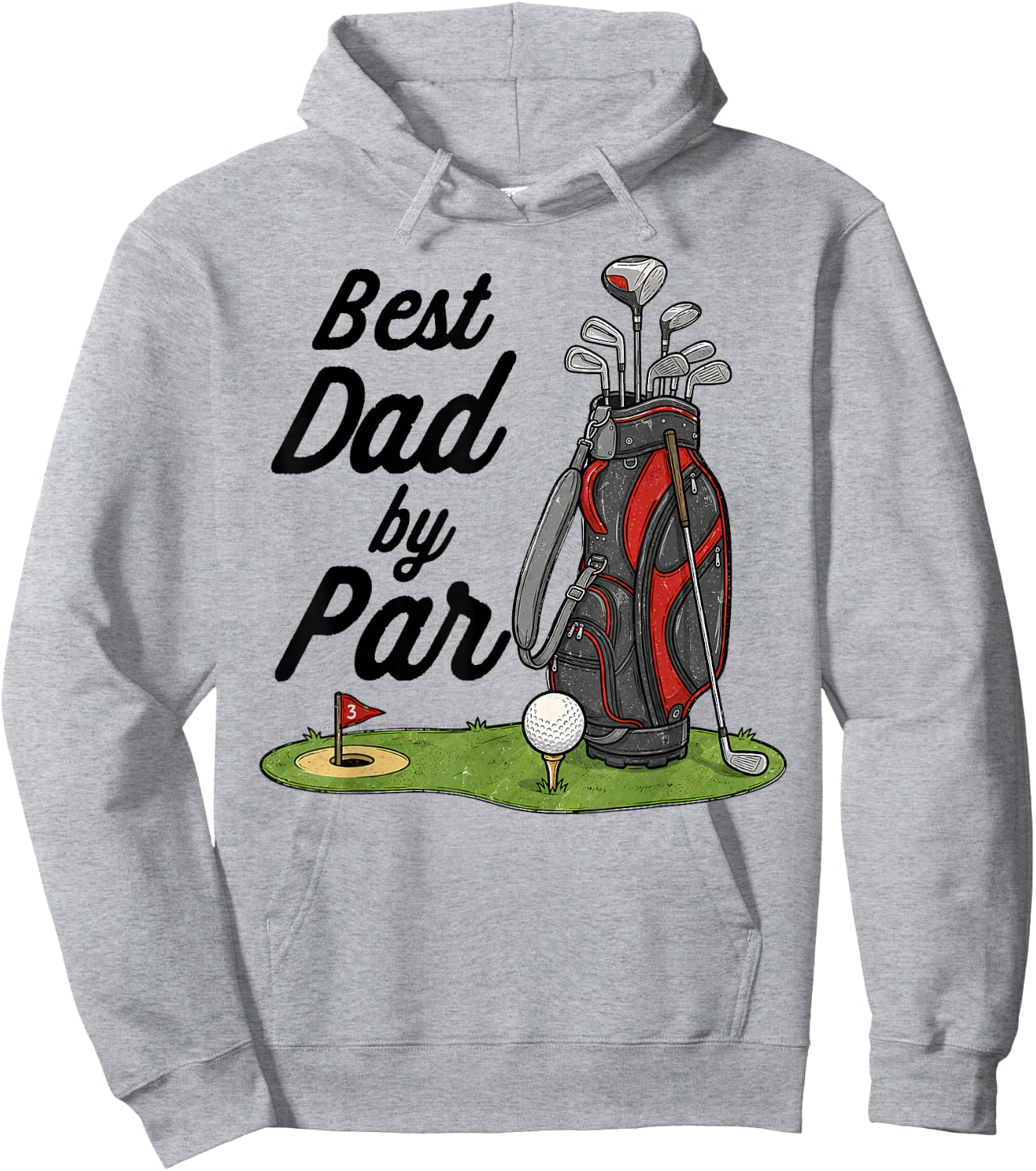 Dad Golf Best Dad By Par Funny Father's Day Golfing Hoodie - Hoodie | Ash