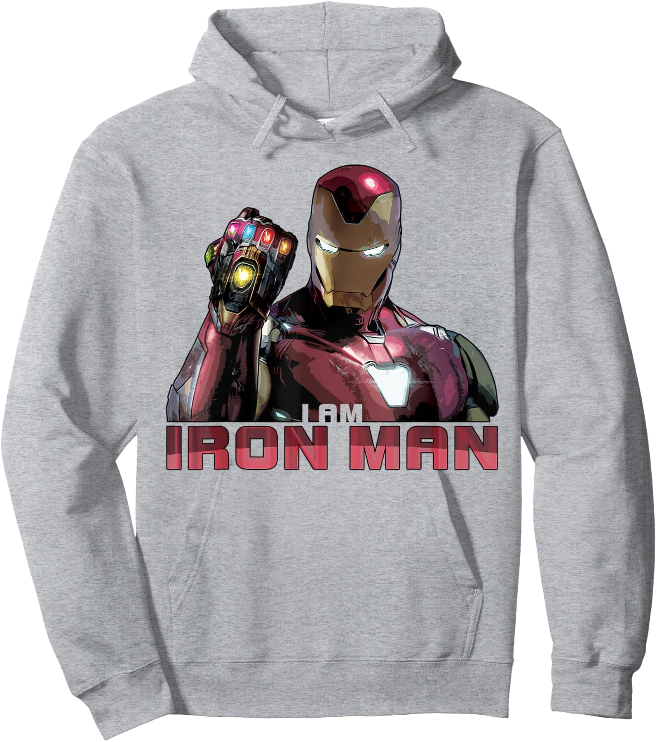 Marvel Avengers Endgame I Am Iron Man Movie Quote Portrait Small Hoodie - Hoodie | Ash