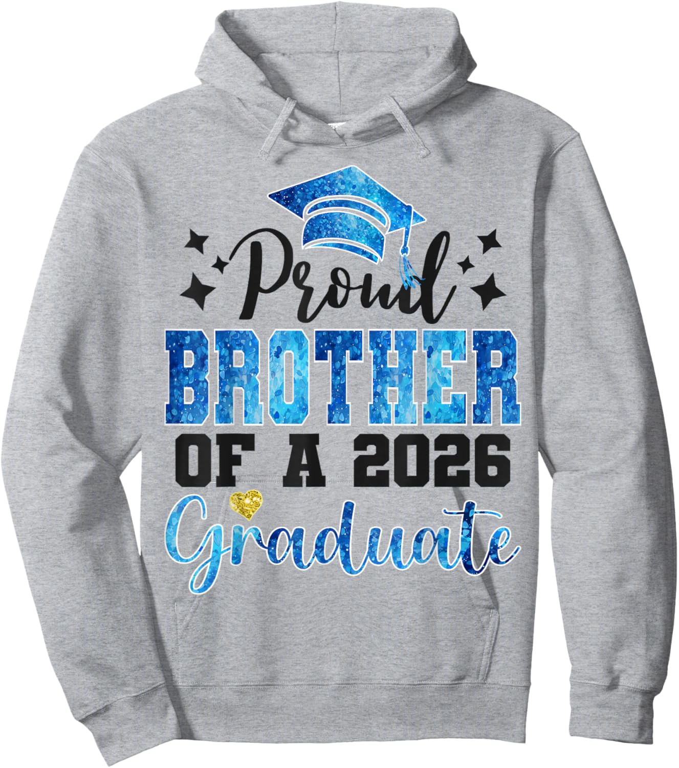 Super Proud Brother of 2026 Graduate Graduation Family Hoodie - Hoodie | Ash