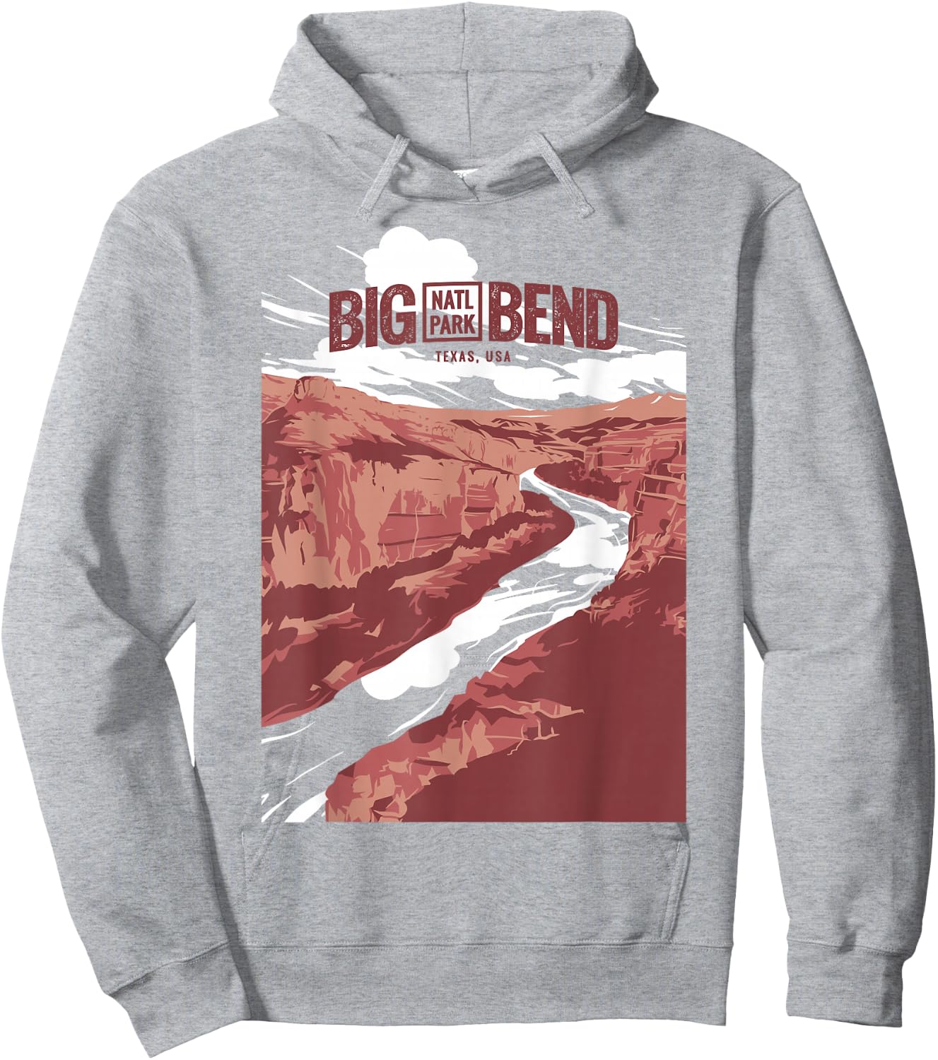 Big Bend National Park T shirt Texas Vintage Retro Gifts Hoodie - Hoodie | Ash