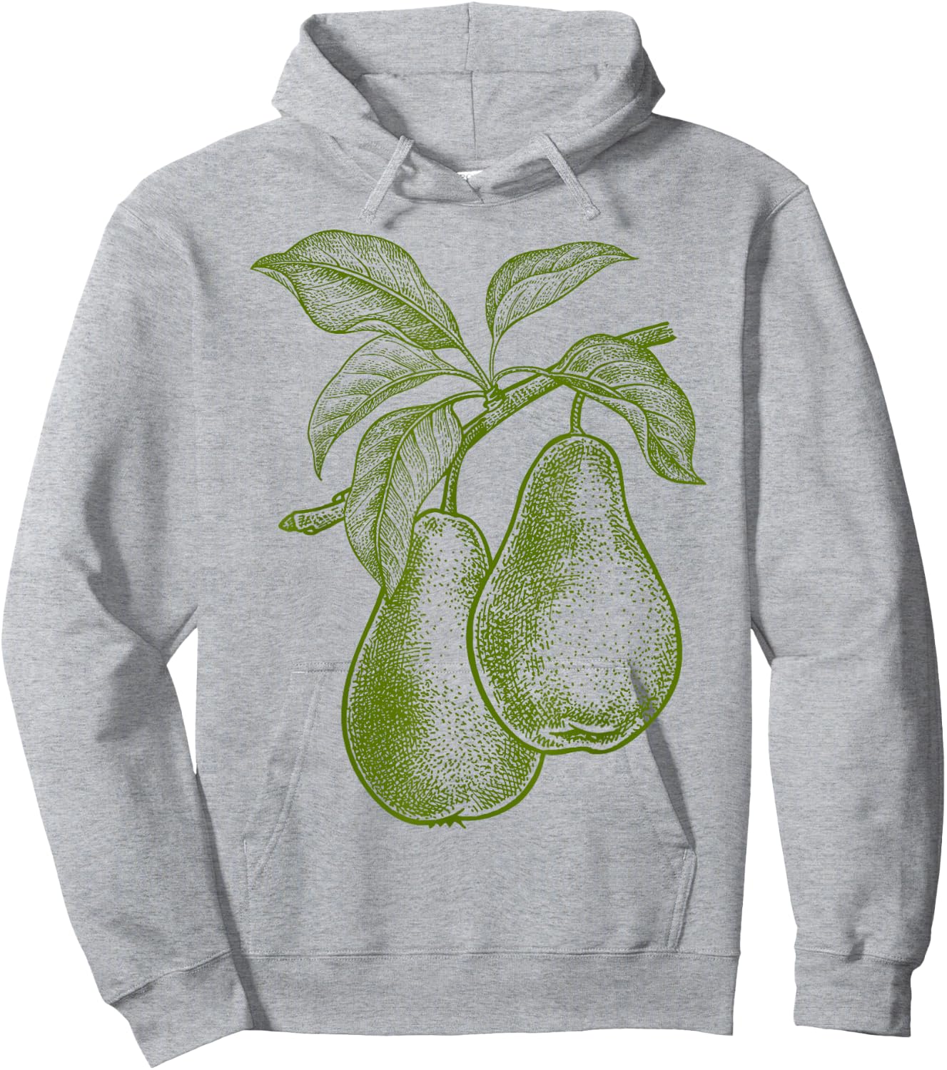 Pear Green Fruit Retro Vintage Line Graphic Gift - Pear Hoodie - Hoodie | Ash