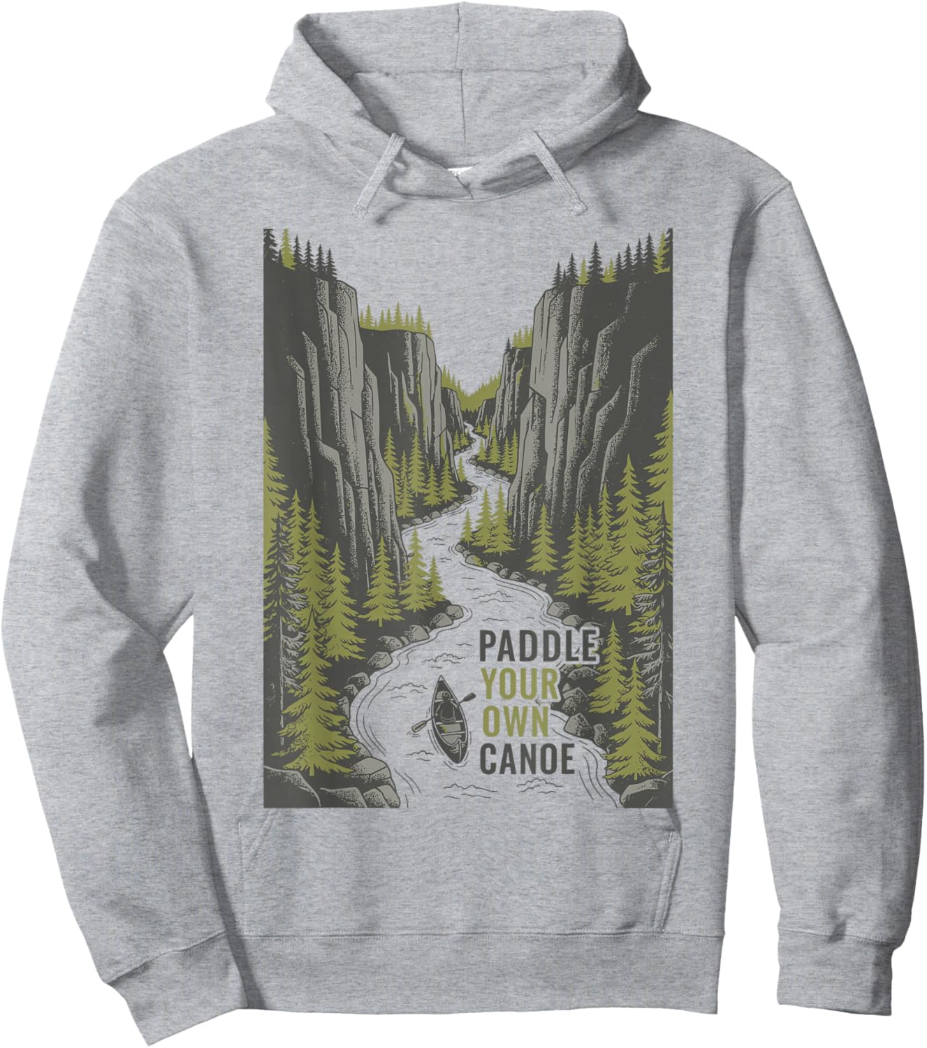Paddle Your Own Canoe Retro Outdoor Hoodie - Hoodie | Ash