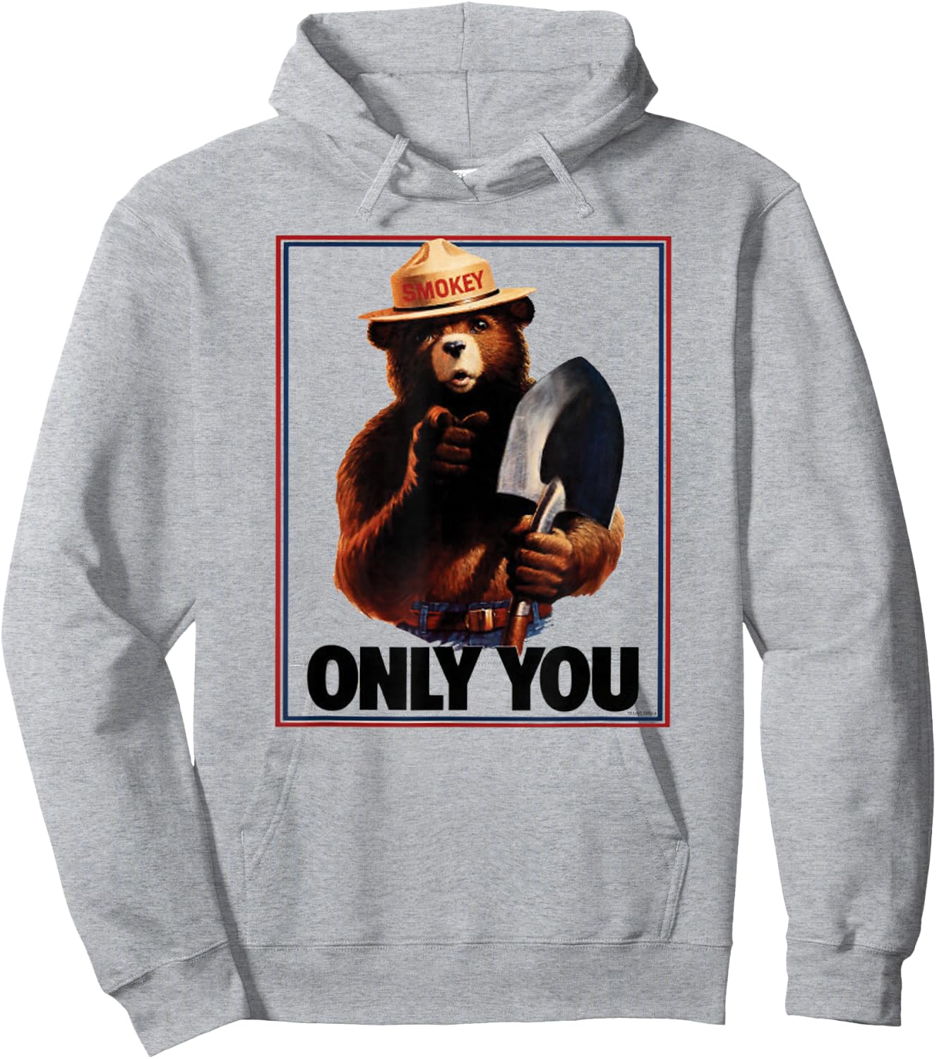 Smokey Bear Only You Patriotic Hoodie - Hoodie | Ash