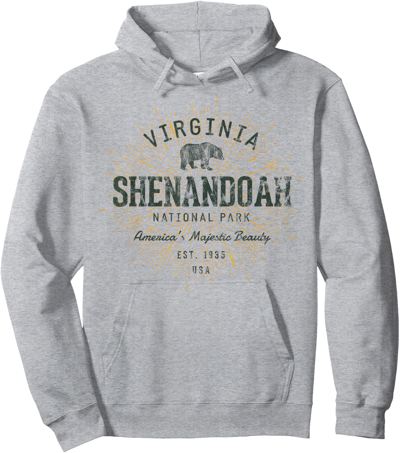 Retro Style Vintage Shenandoah National Park Hoodie - Hoodie | Ash