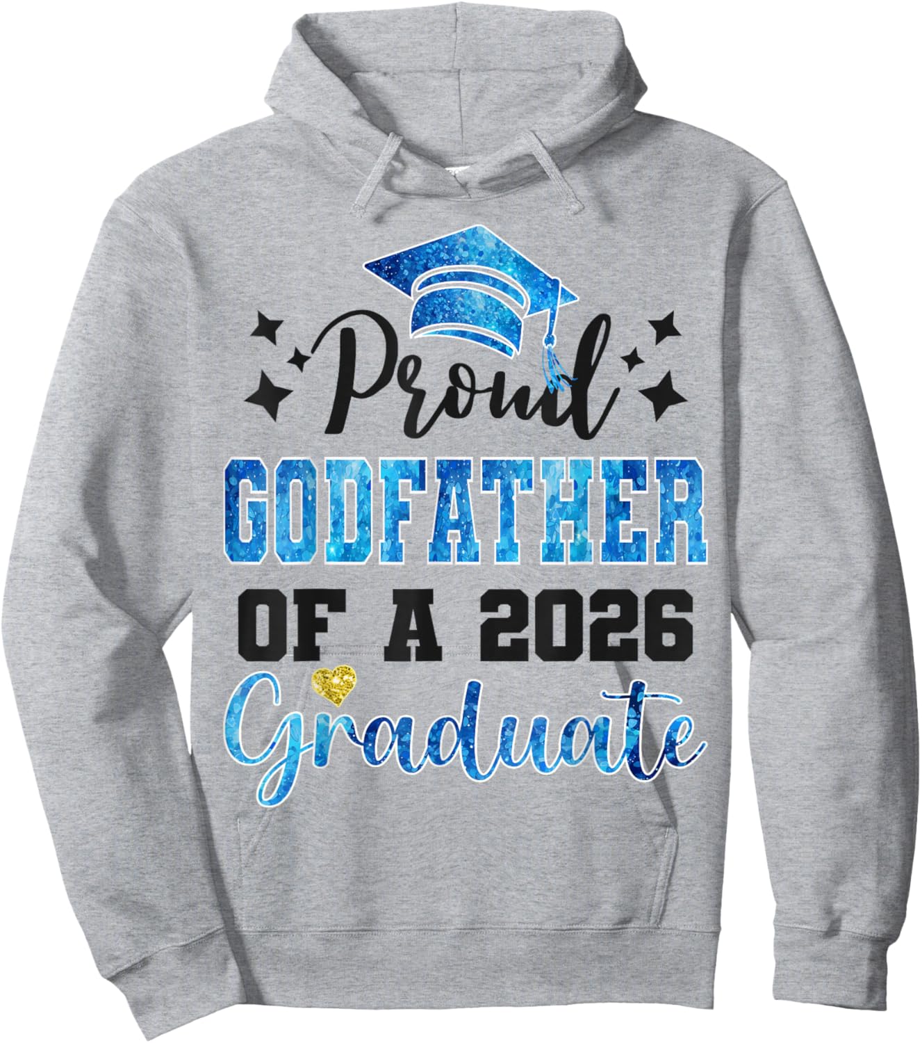 Super Proud Godfather of 2026 Graduate Graduation Family Hoodie - Hoodie | Ash