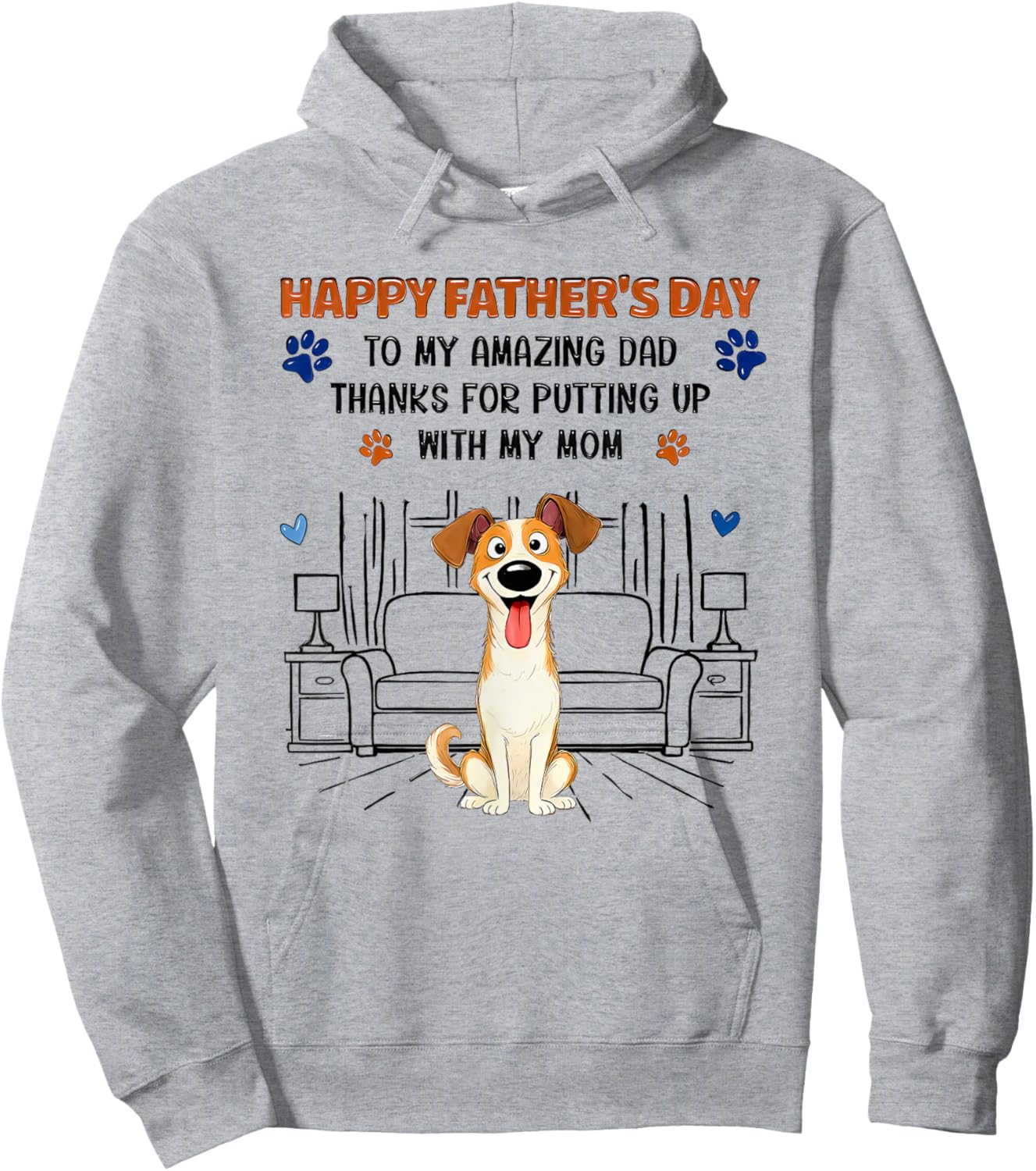 Happy Father's Day to My Amazing dad Thanks for Putting up Hoodie - Hoodie | Ash