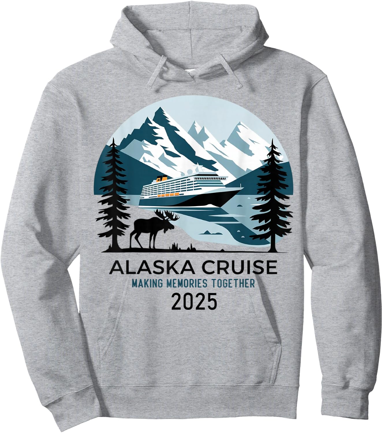Matching Family Friends and Group Alaska Cruise 2025 Hoodie - Hoodie | Ash