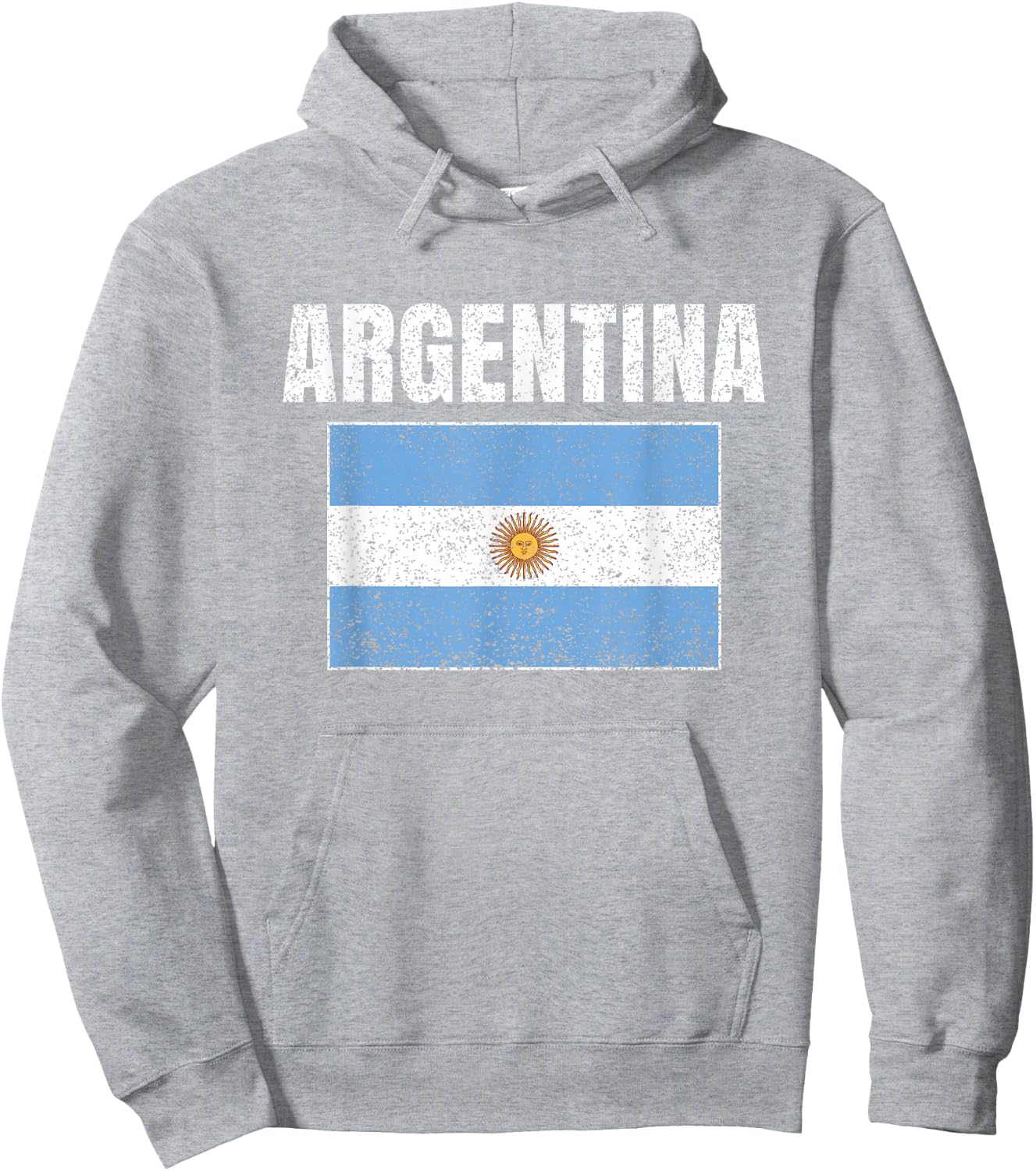 Argentinian Flag Vintage Argentina Map Country Gift Hoodie - Hoodie | Ash