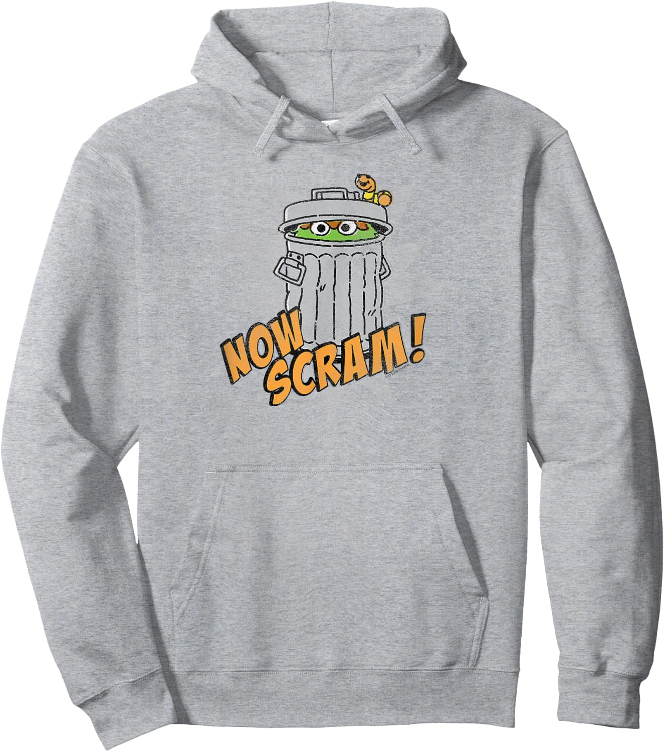 Sesame Street Oscar The Grouch Now Scram Hoodie - Hoodie | Ash