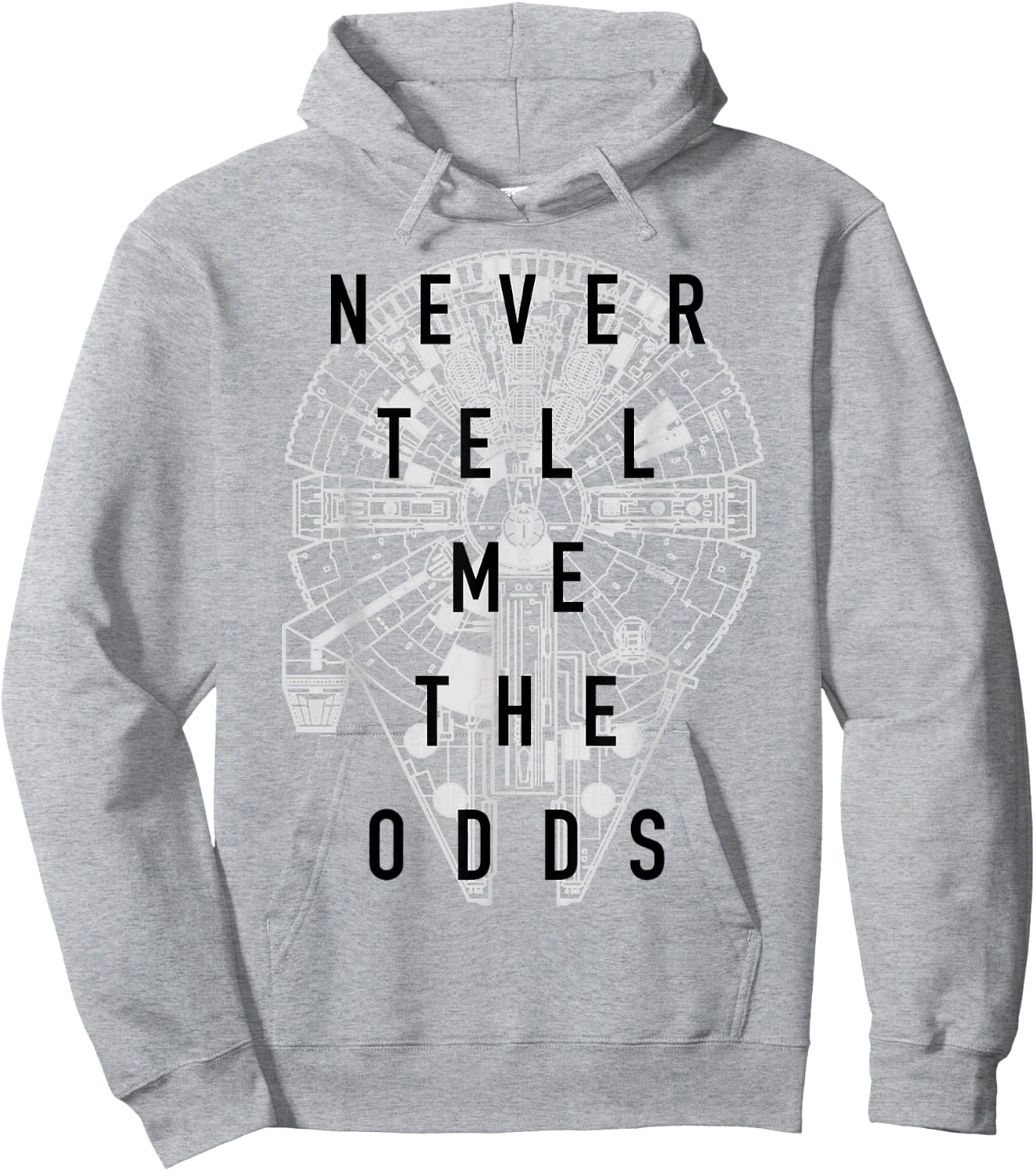 Star Wars Millennium Falcon Never Tell Me The Odds Hoodie - Hoodie | Ash