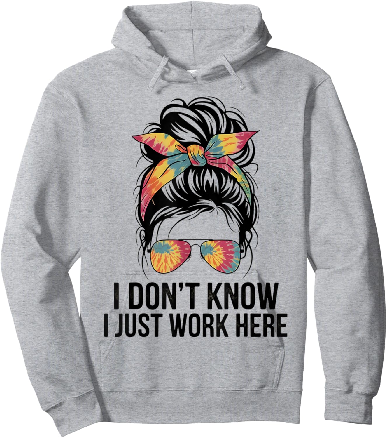 I Don't Know I Just Work Here Funny Sarcasm Quotes Gifts Hoodie - Hoodie | Ash
