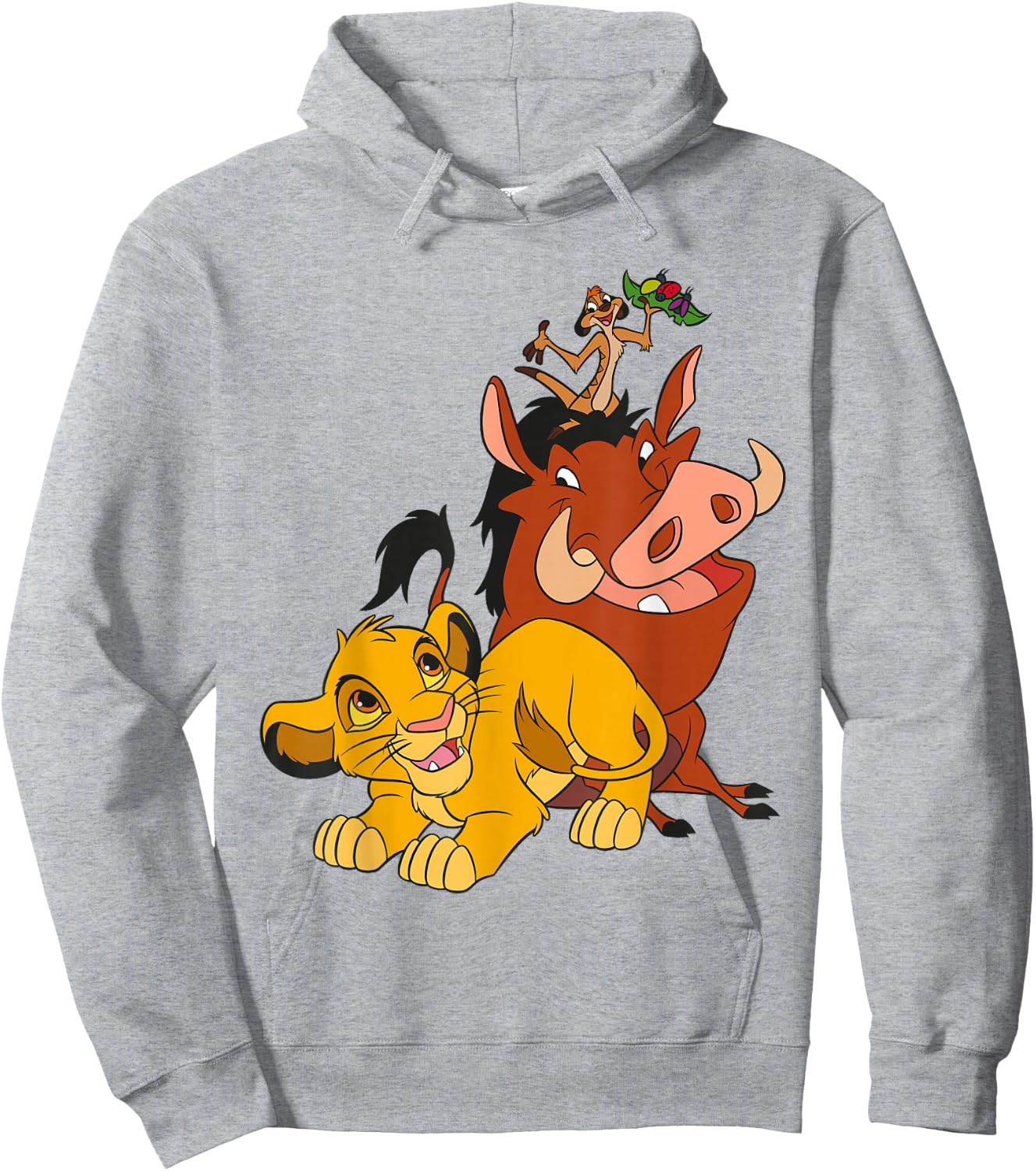 Disney The Lion King Young Simba Timon and Pumbaa Hoodie - Hoodie | Ash