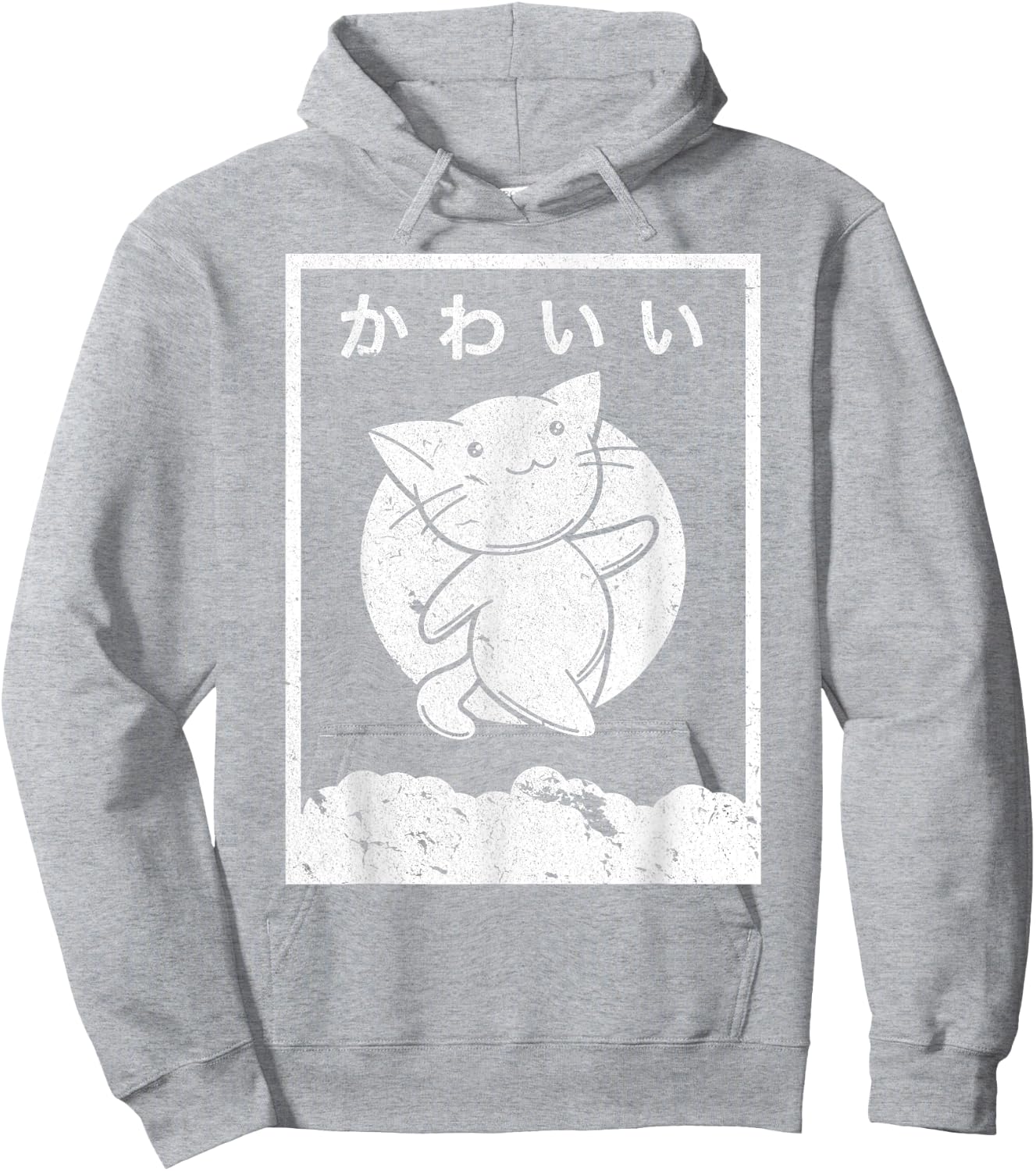 Kawaii Cat Shirt. Retro Style Anime Hoodie - Hoodie | Ash