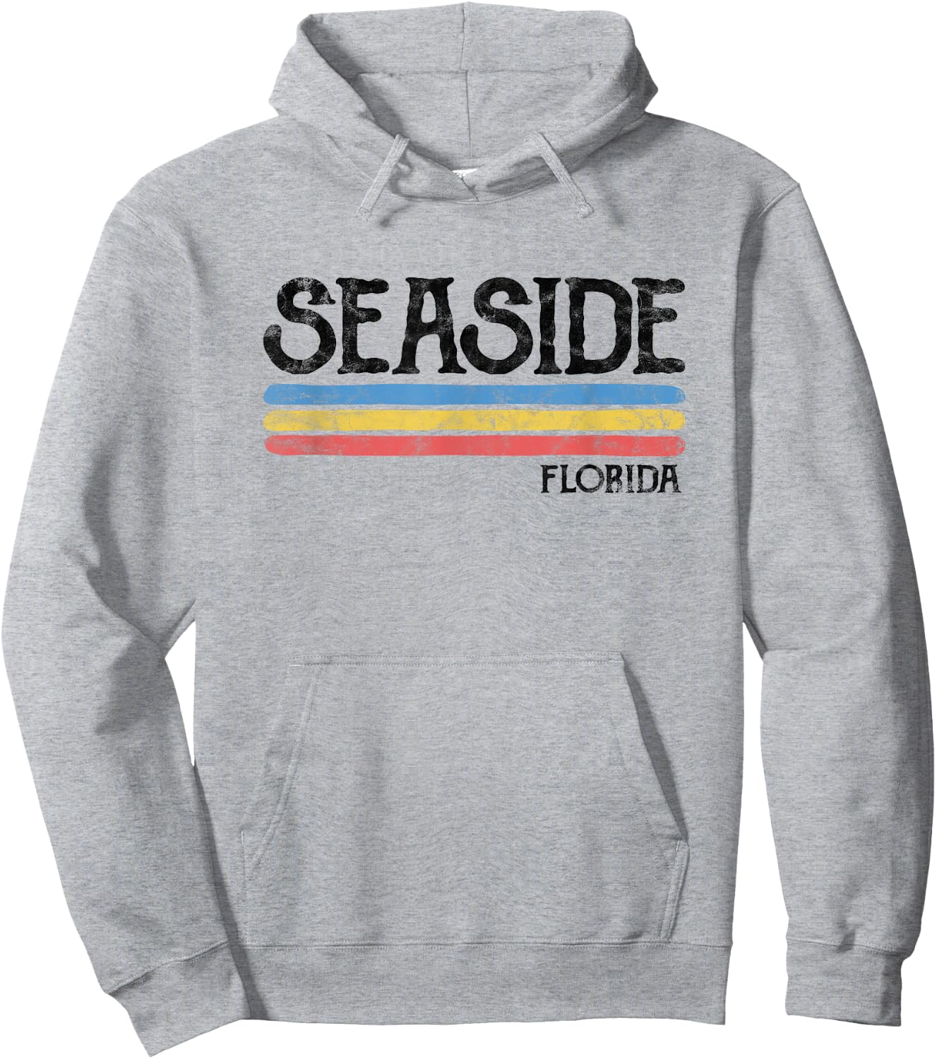 Vintage Seaside Florida FL Gift Love Souvenir Home Hoodie - Hoodie | Ash