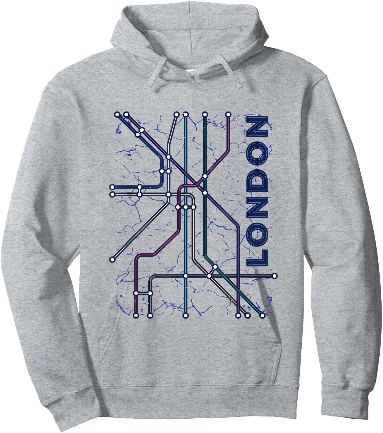London Underground Tube Hoodie - Hoodie | Ash