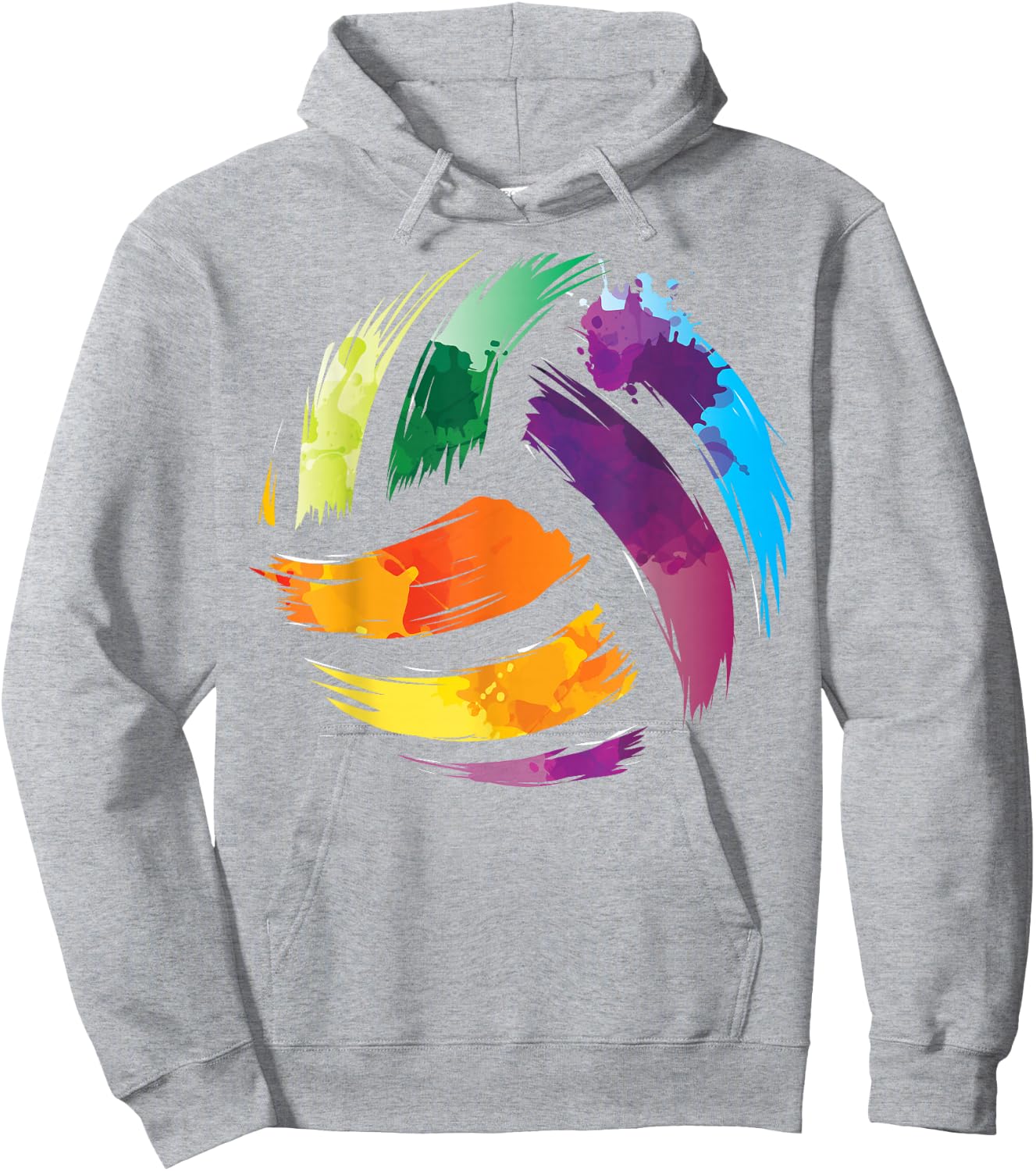 Colorful Volleyball Shirt | Cute Colorsplash Ball Gift Hoodie - Hoodie | Ash