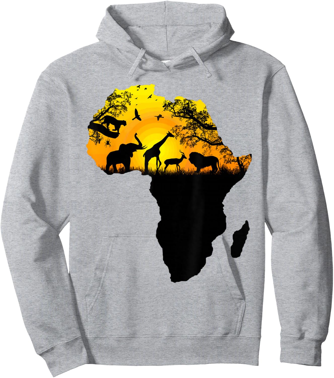 Majestic Safari Animals in Sizzling Africa Continent Hoodie - Hoodie | Ash