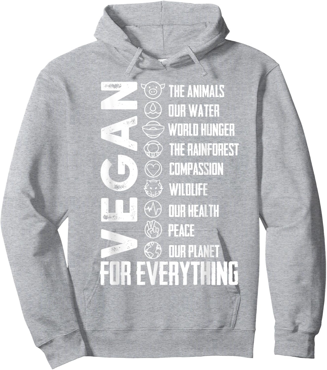 Vegan for Everything T Shirt Planet/Earth Day, Save The Bees Hoodie - Hoodie | Ash