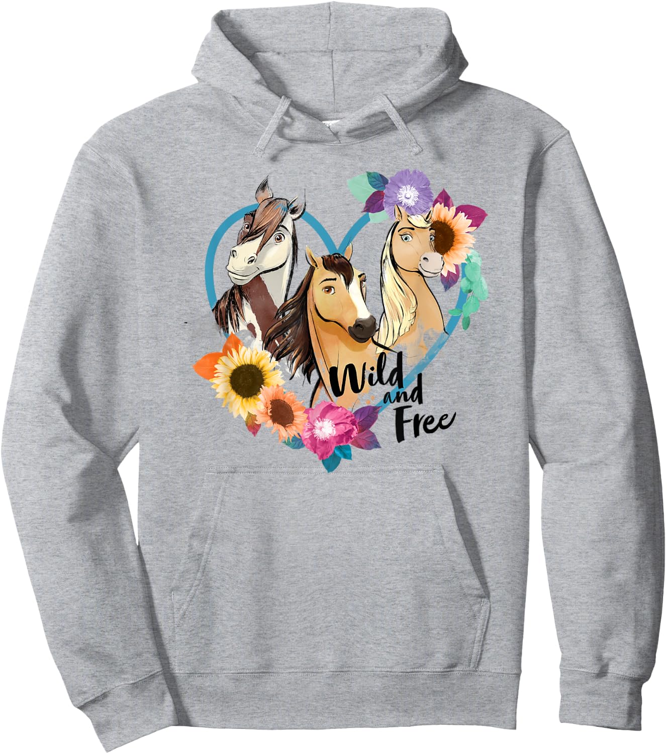 Spirit Riding Free Wild and Free Hoodie - Hoodie | Ash