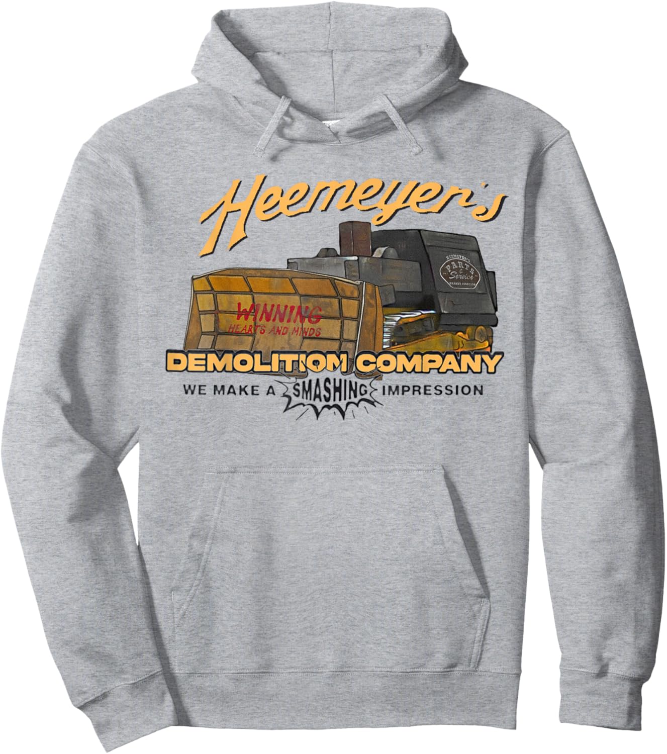 Heemeyer Modified Dozer Tread Demolition Hoodie - Hoodie | Ash