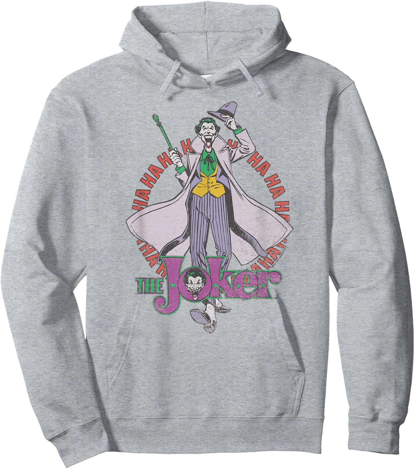 Batman the Joker Maniacal T Shirt Hoodie - Hoodie | Ash