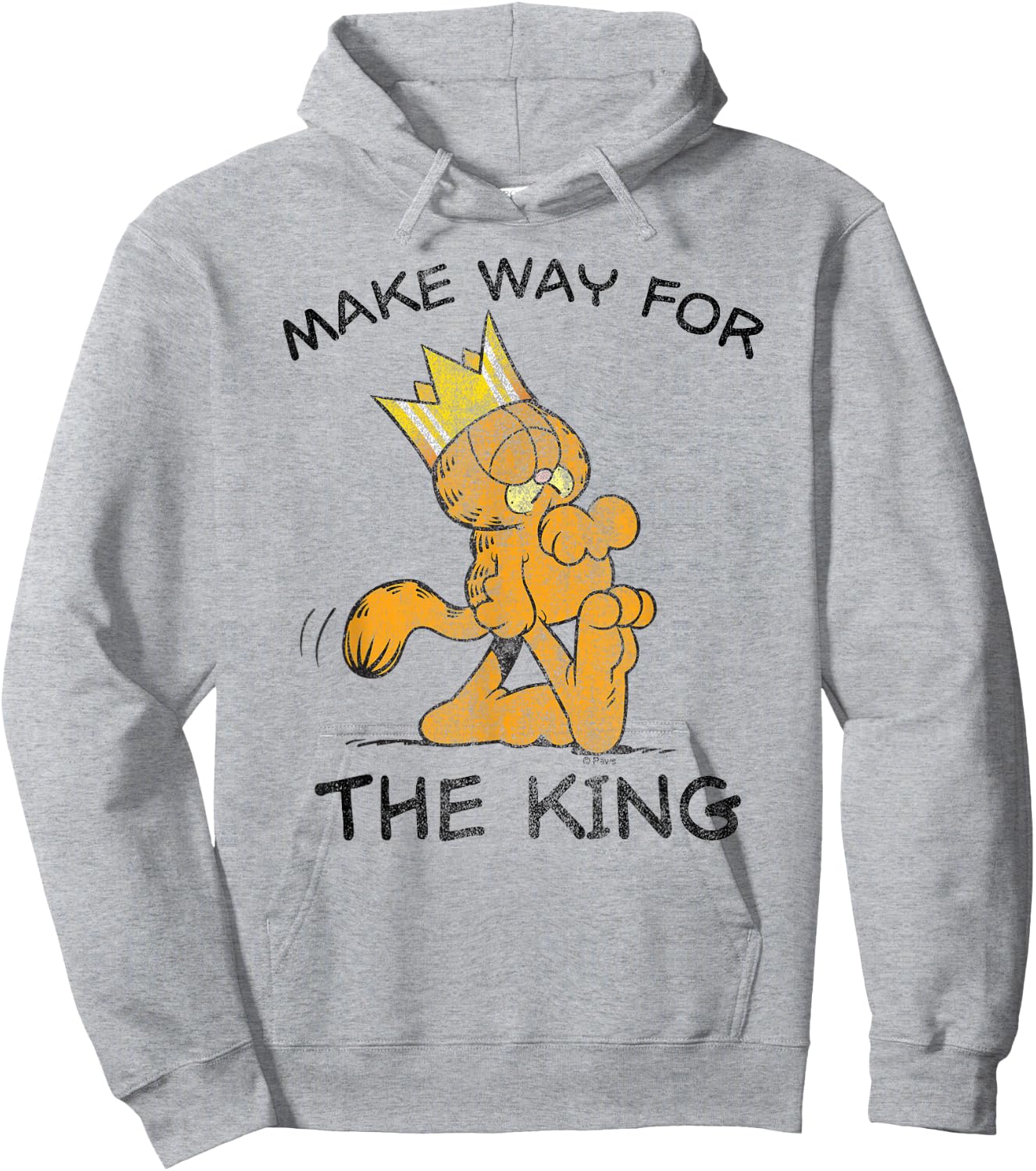 Garfield Make Way for The King Cartoon Cat Hoodie - Hoodie | Ash