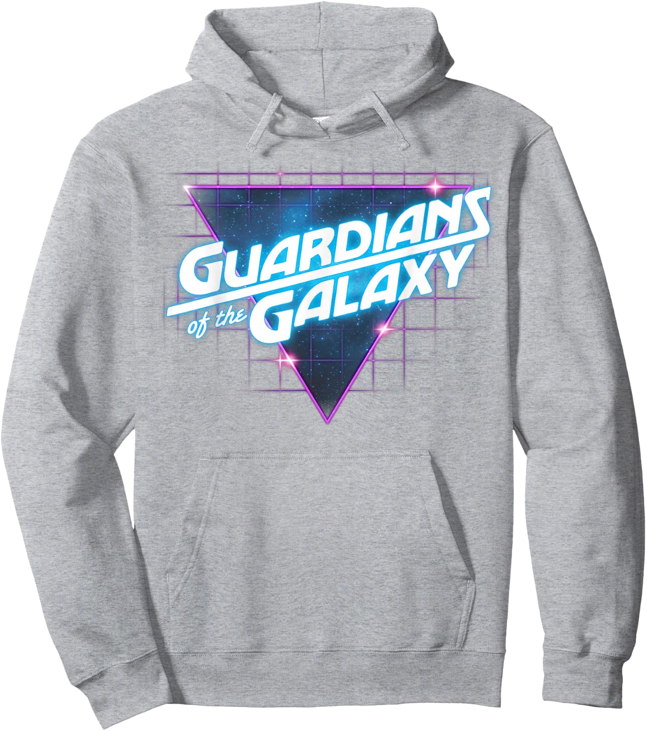Marvel Guardians of The Galaxy Vintage Grid Neon Logo Hoodie - Hoodie | Ash