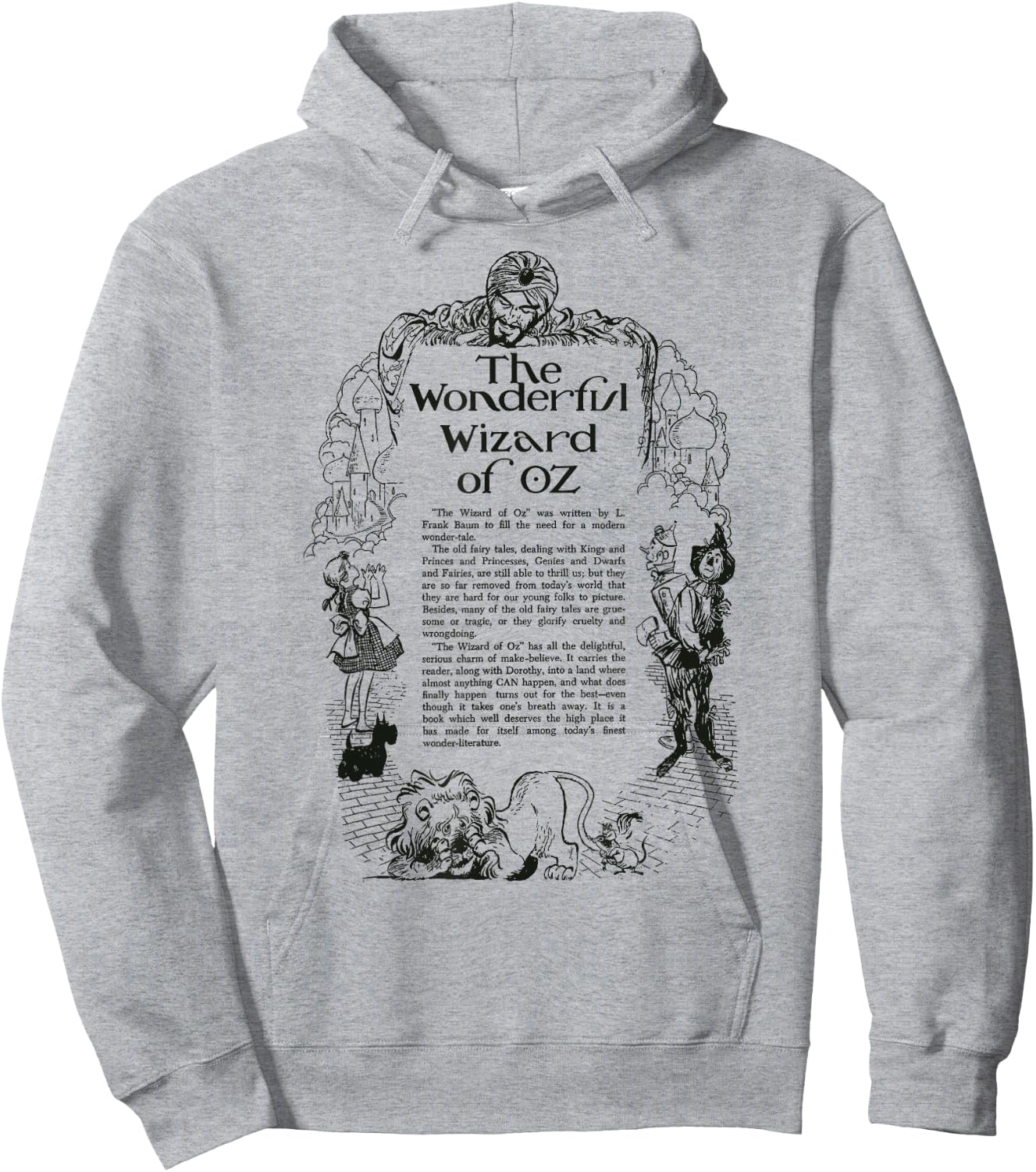 Oz Book Dorothy Toto Lion Scarecrow Oz Tin Man Wizard of OZ Hoodie - Hoodie | Ash