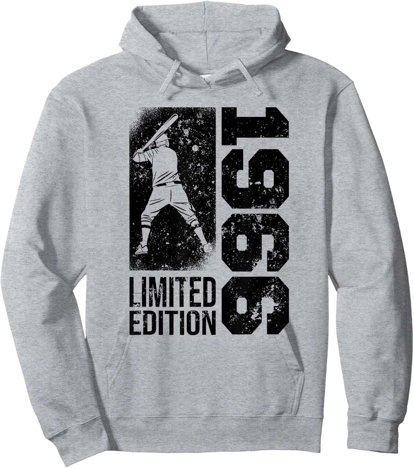 Baseball-Player Vintage born 1966 Birthday Baseball Hoodie - Hoodie | Ash