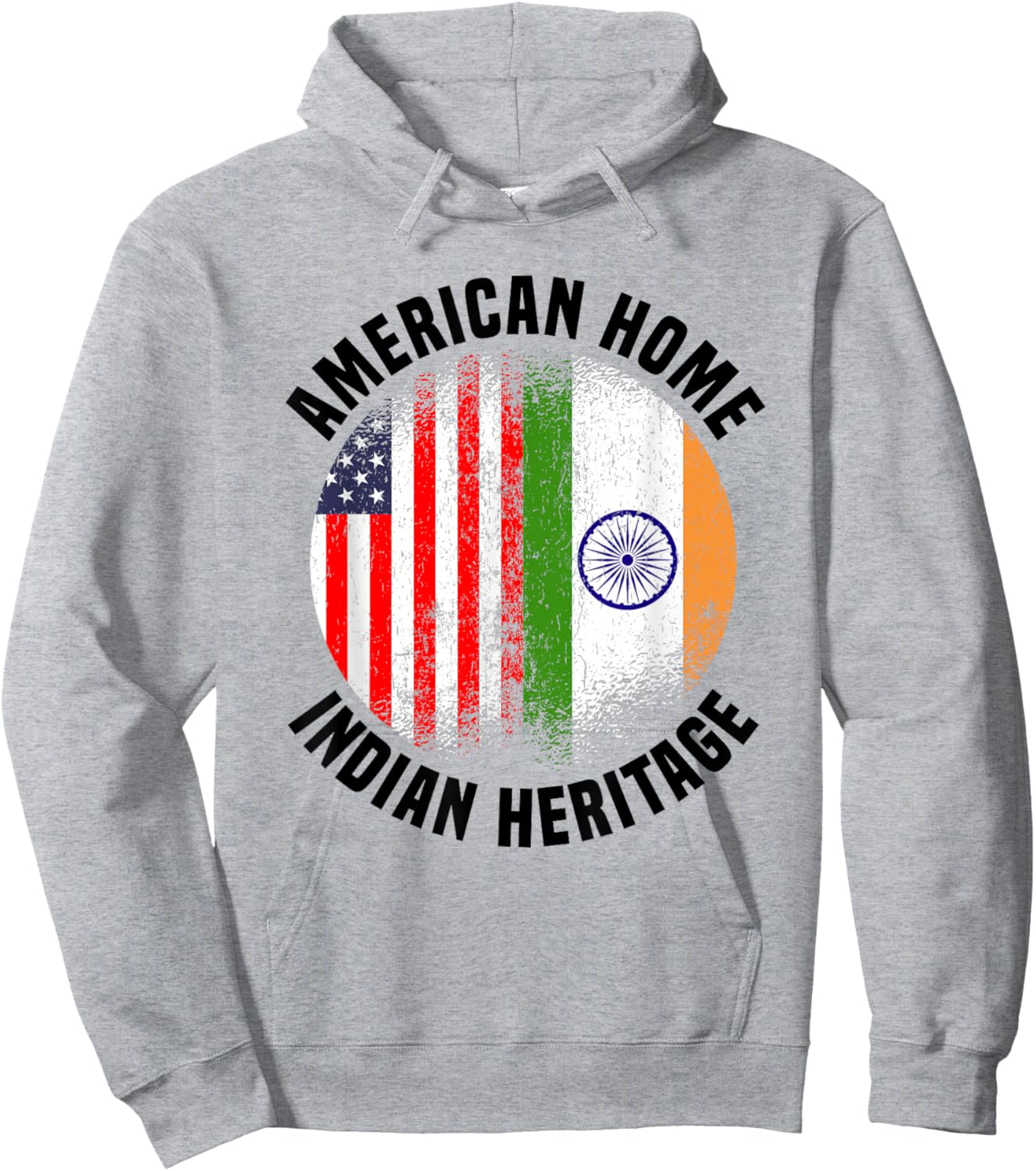 India Outfit & Women US American Indian Flag Hoodie - Hoodie | Ash