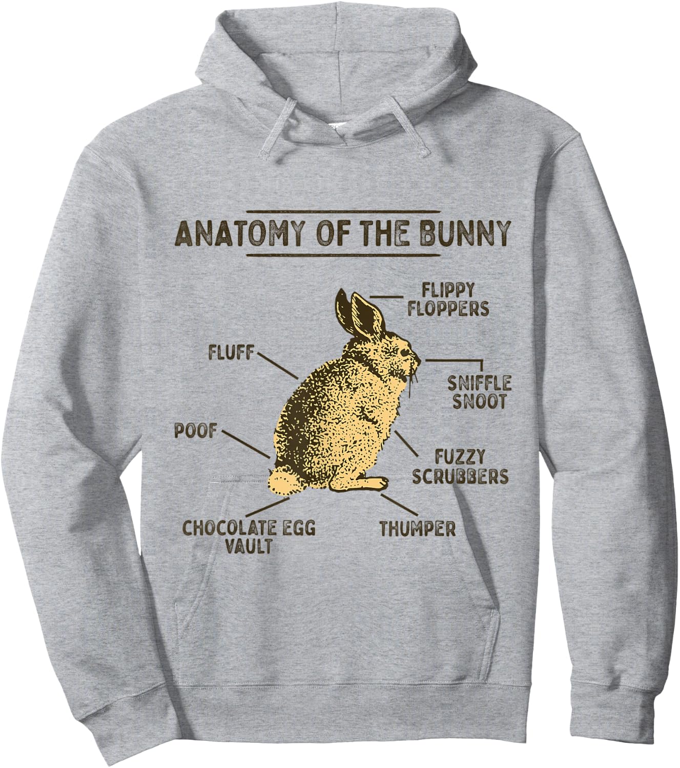 Anatomy Of The Bunny Rabbit Easter Lover Shirt Hoodie - Hoodie | Ash
