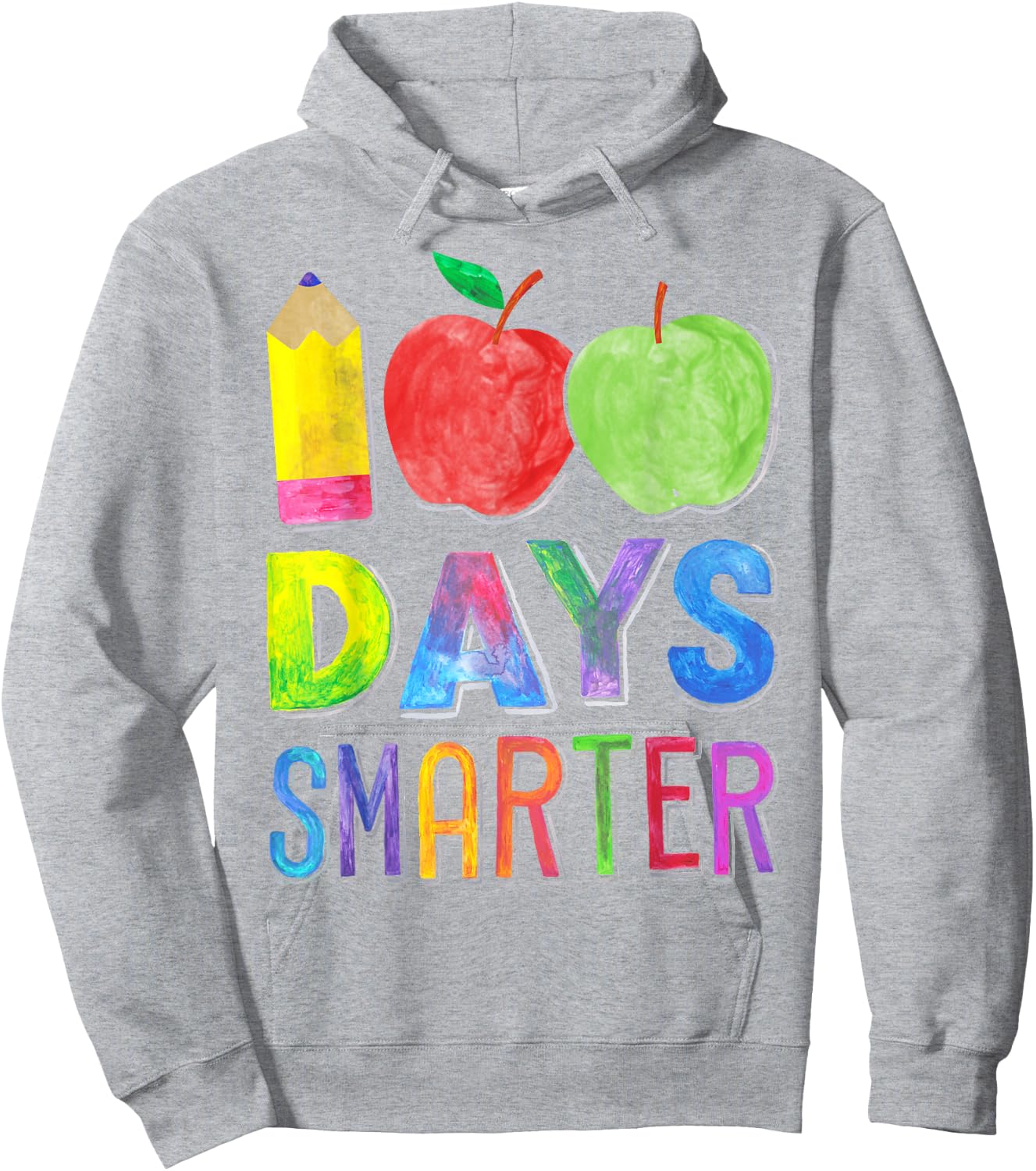 100 Days Smarter 100th Day of School Shirt Women Teacher Hoodie - Hoodie | Ash