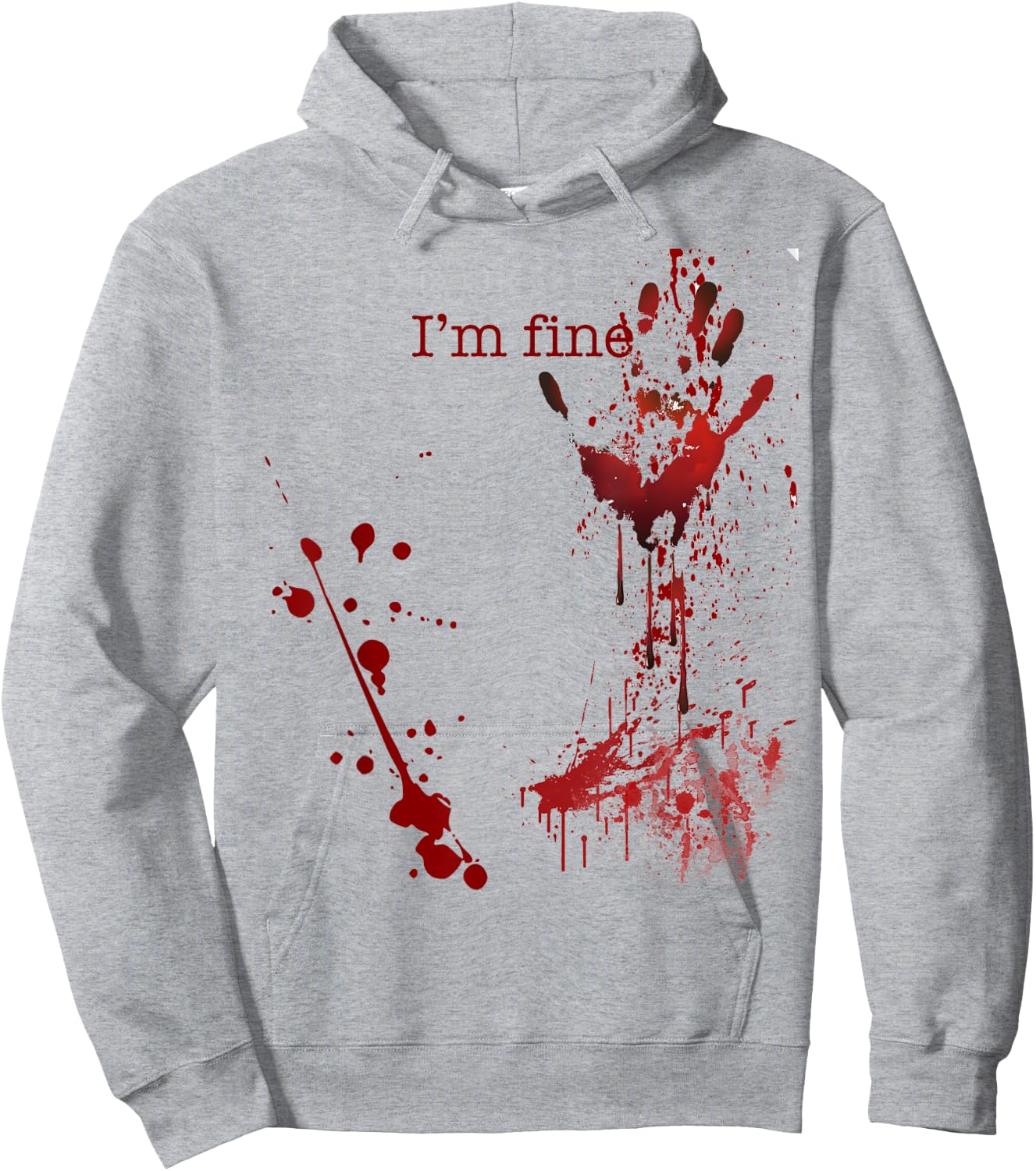 Bloody Halloween I'm Fine Hoodie - Hoodie | Ash
