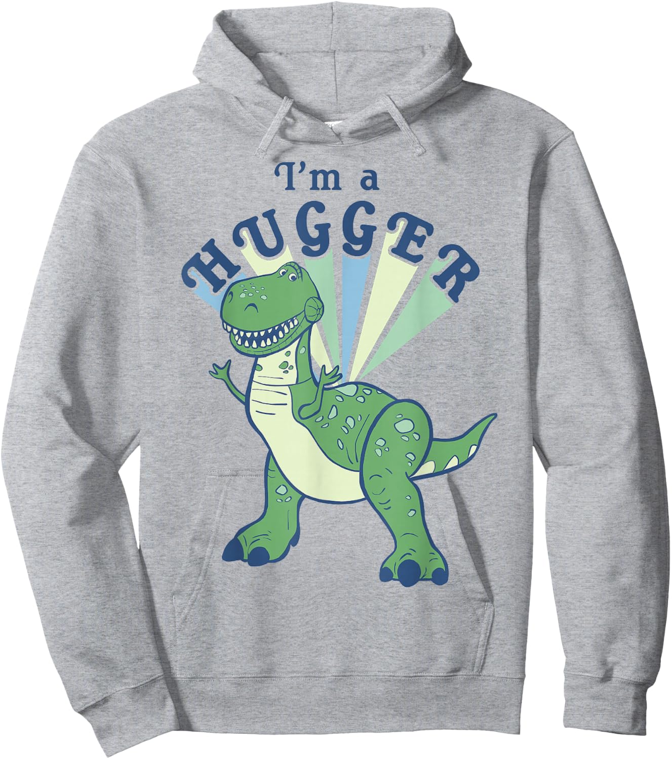 Disney Pixar Toy Story 4 Rex I'm A Hugger Colorful Portrait Hoodie - Hoodie | Ash