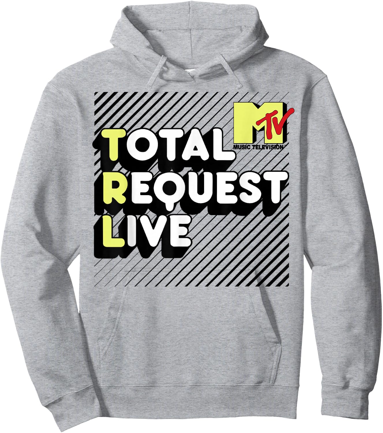 MTV Total Request Live Bubble Letters Graphic Hoodie - Hoodie | Ash