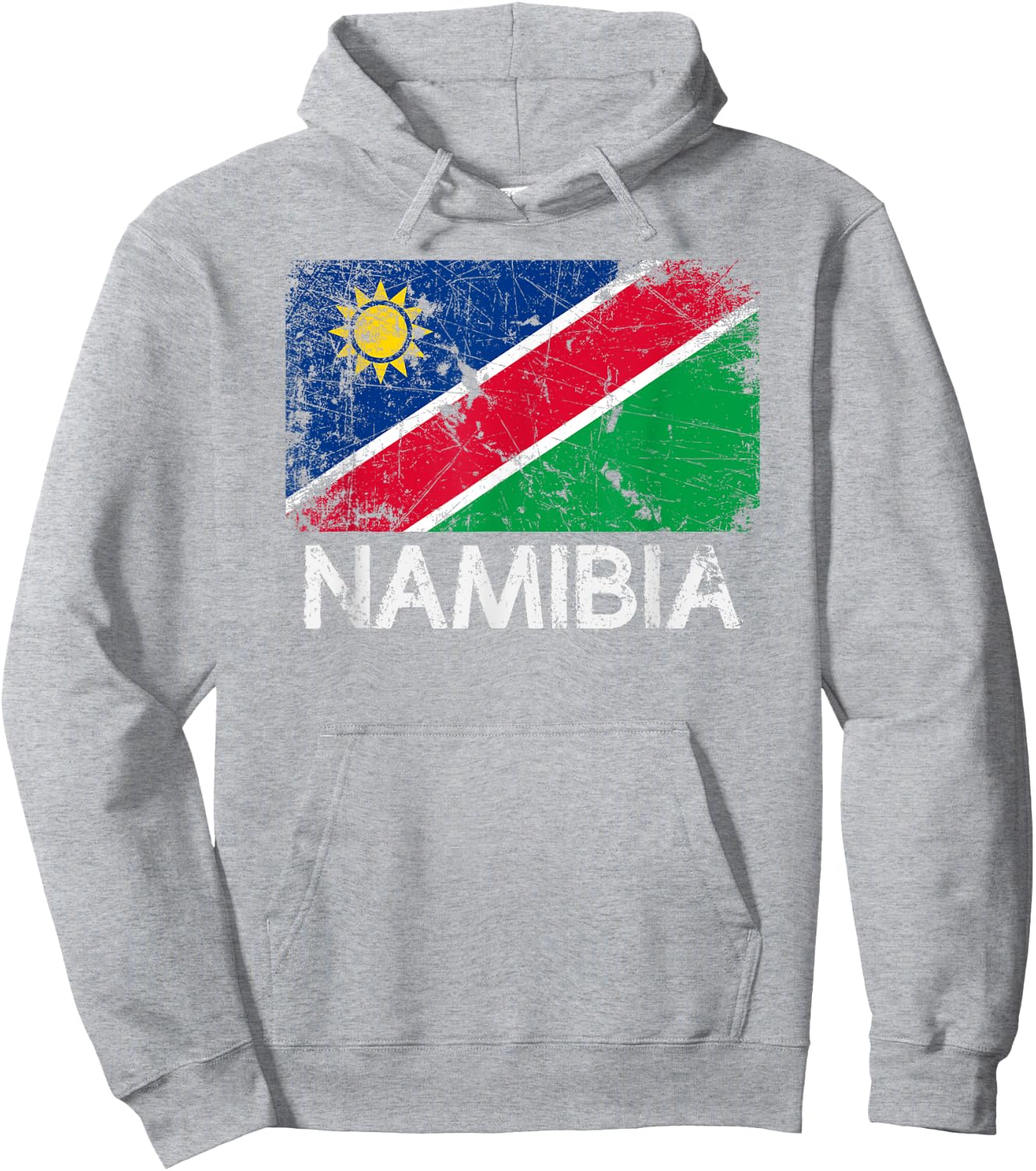 Namibian Flag | Vintage Made In Namibia Gift Hoodie - Hoodie | Ash