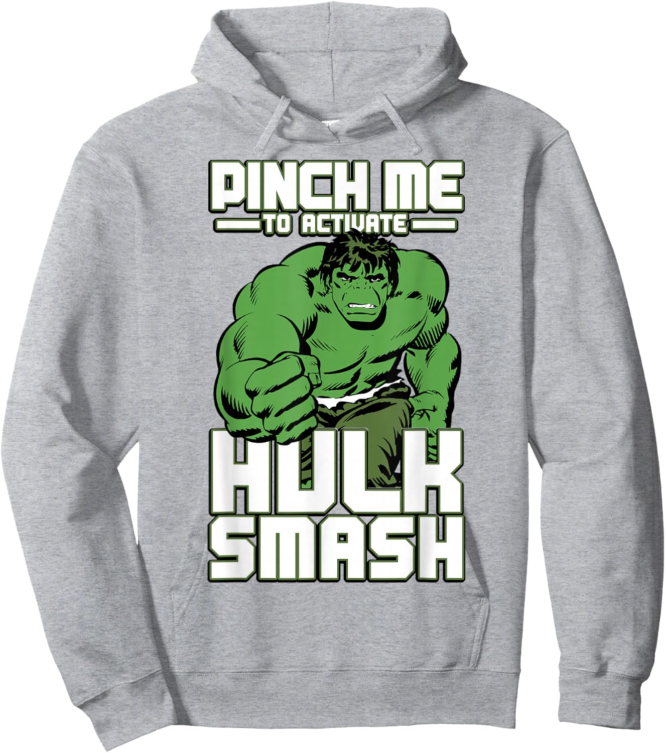 Marvel Hulk Pinch Me To Activate Hulk Smash Graphic Hoodie - Hoodie | Ash