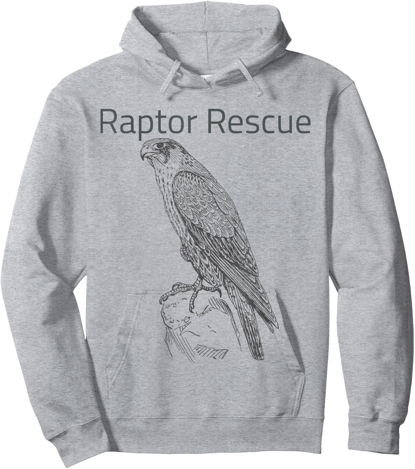 Raptor Rescue Falcon Hoodie - Hoodie | Ash