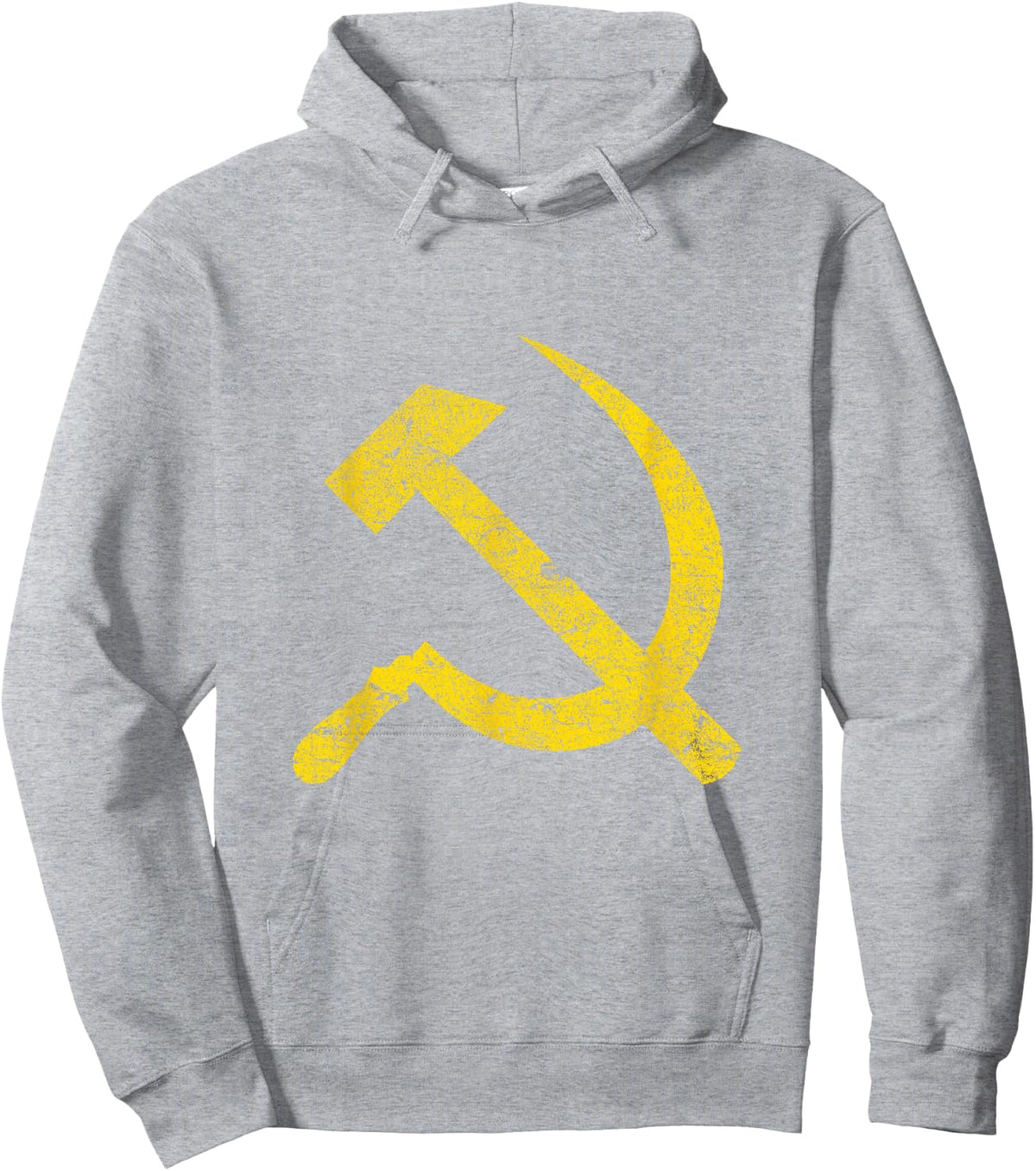Socialist Hammer and Sickle Vintage Hoodie - Hoodie | Ash