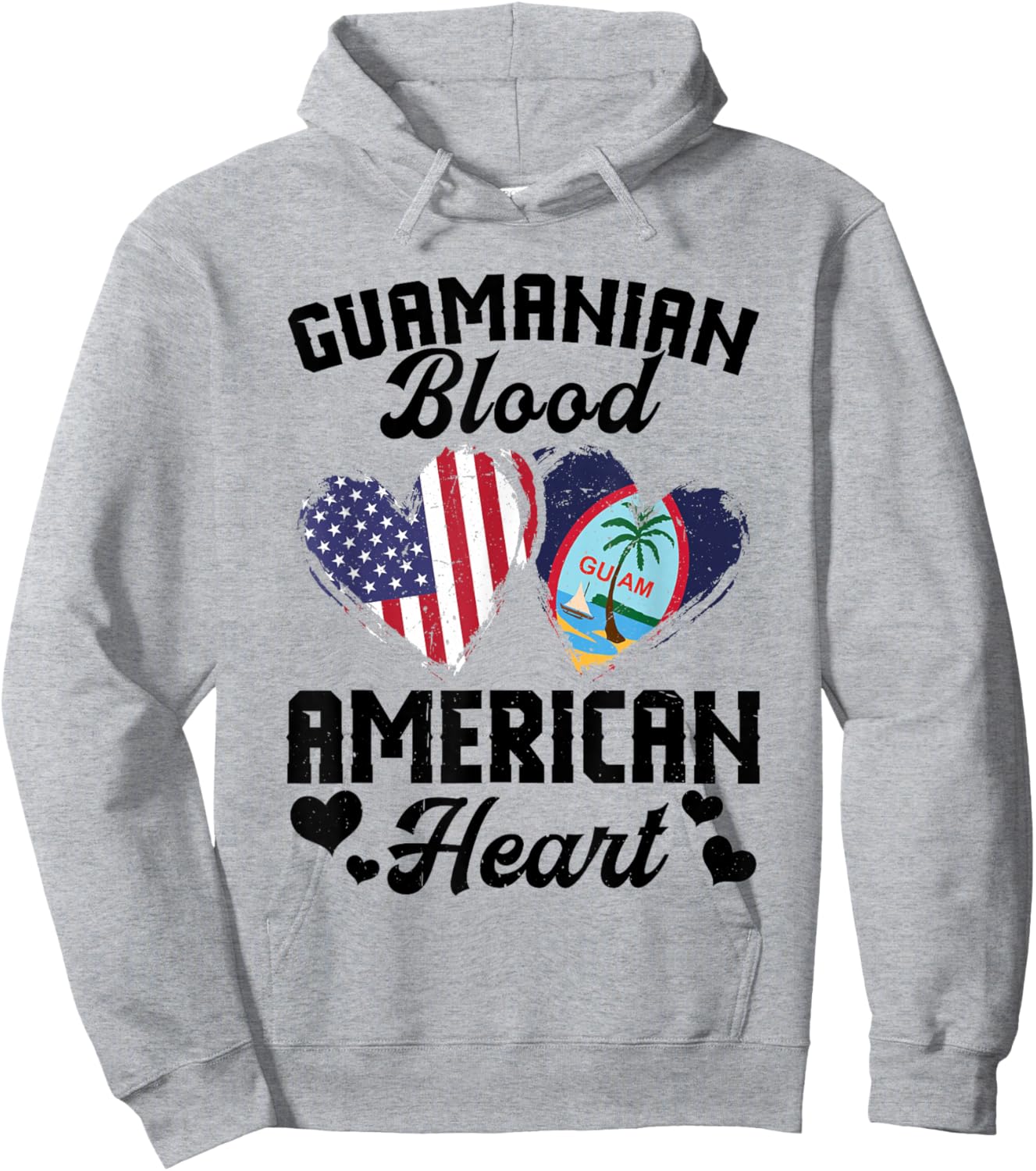 Guamanian Flag Uniform American Outfit US Flags Guam Hoodie - Hoodie | Ash