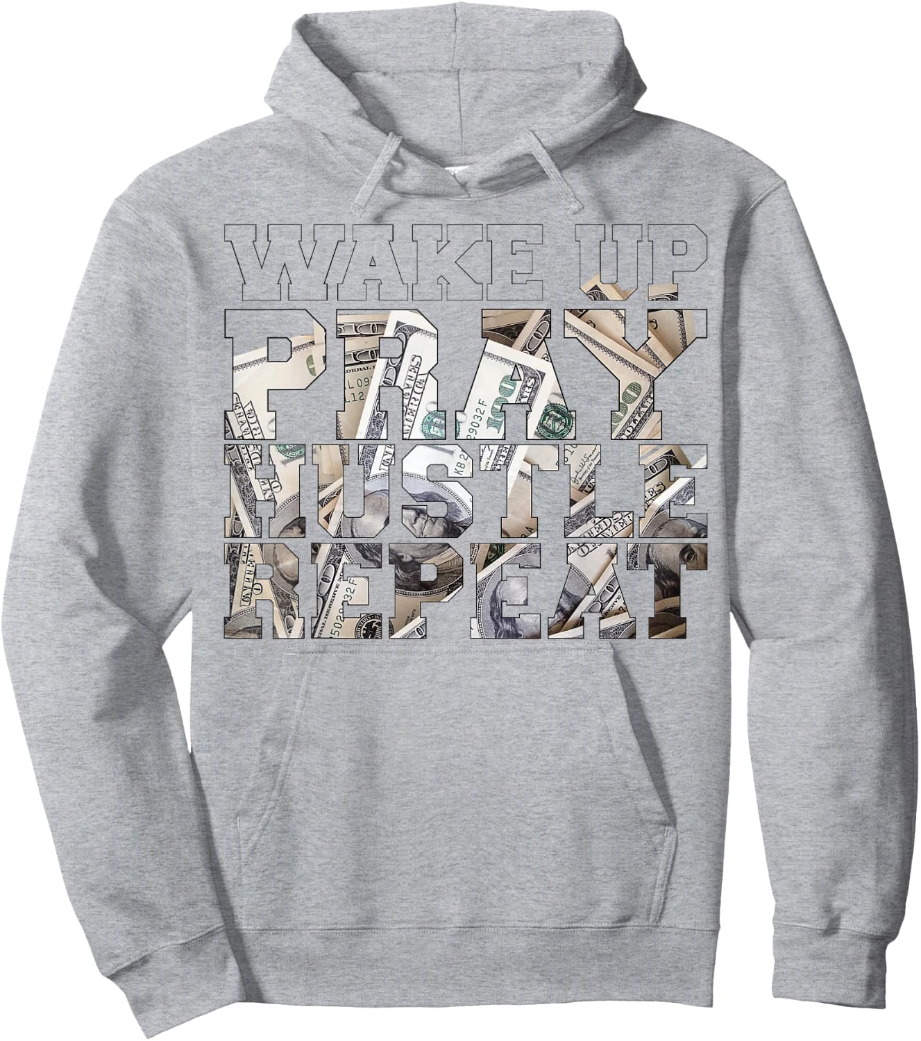 Wake Pray Hustle Repeat Entrepreneur Hip Hop Christian God Hoodie - Hoodie | Ash