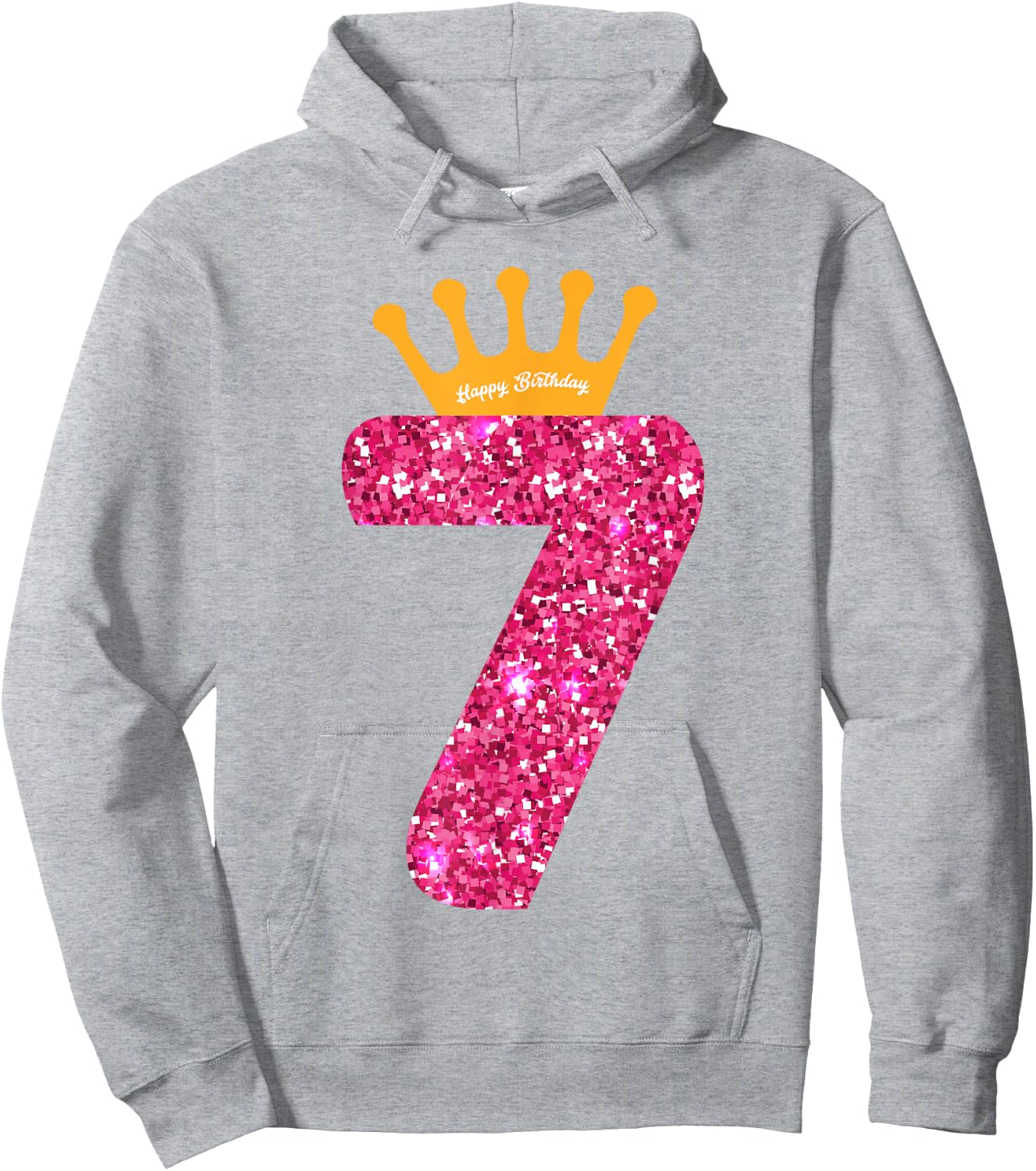 Happy Birthday Girls 7th Party 7 Years Old Bday Hoodie - Hoodie | Ash