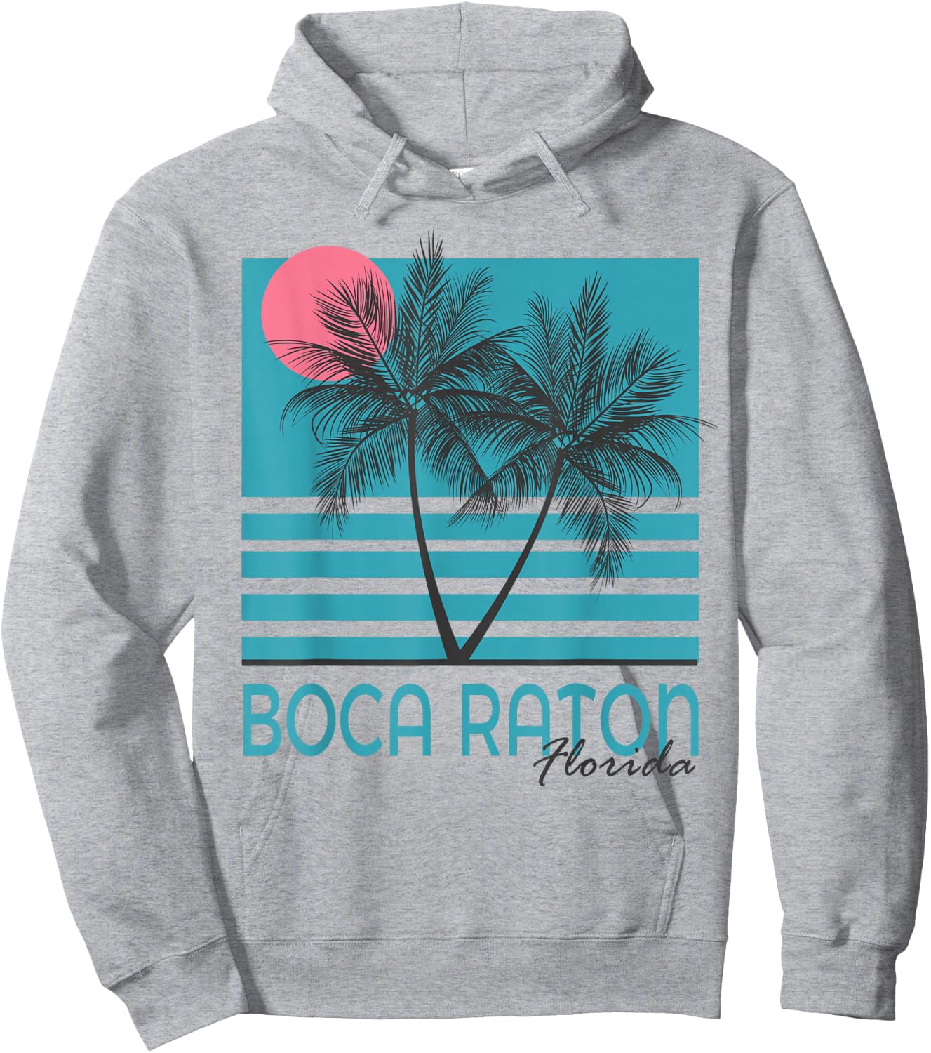 Boca Raton FL T Shirt Vintage Florida Souvenirs Hoodie - Hoodie | Ash