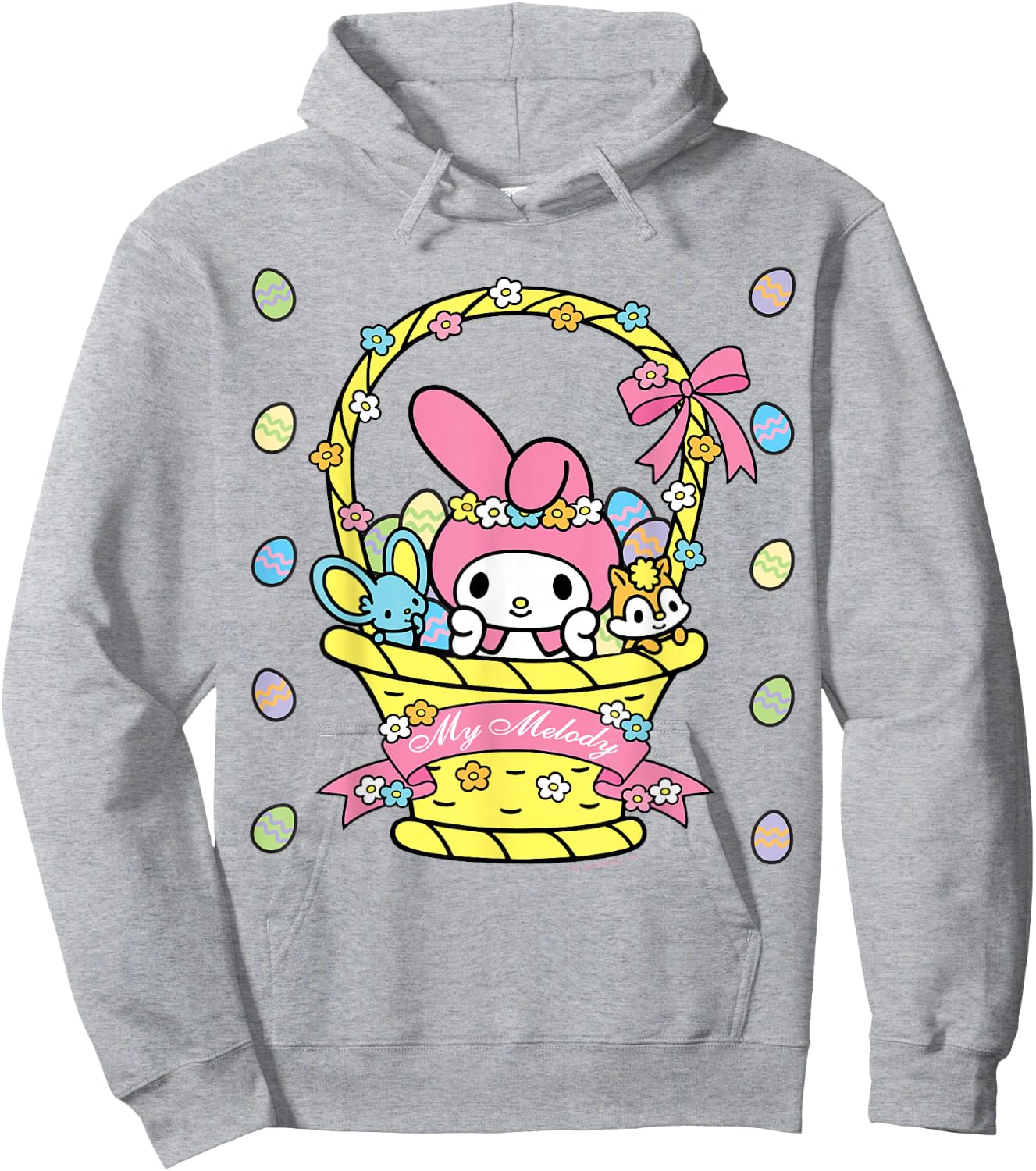 My Melody Logo Happy Easter Shirt Hoodie - Hoodie | Ash