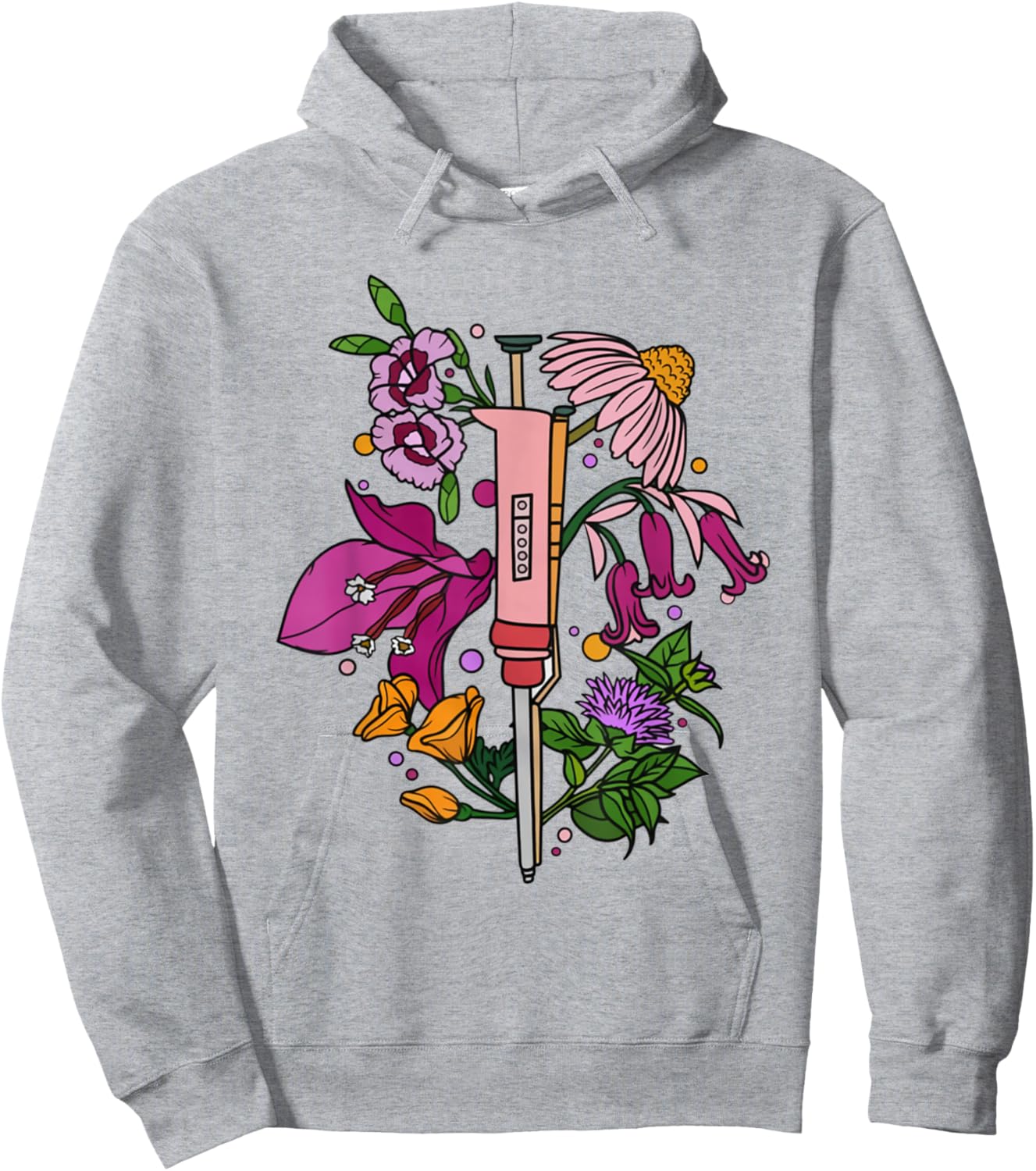 Chemistry Laboratory Pipette Medical Lab Tech Technician Hoodie - Hoodie | Ash
