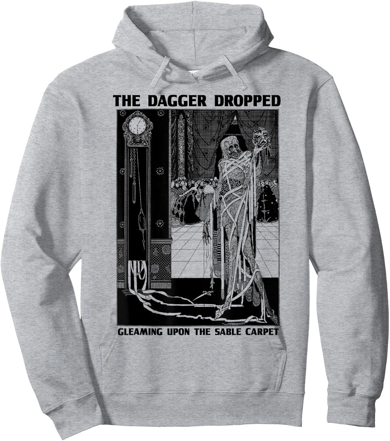 Edgar Poe Art Masque of the Red Death-Edgar Allen Poe Quote Hoodie - Hoodie | Ash