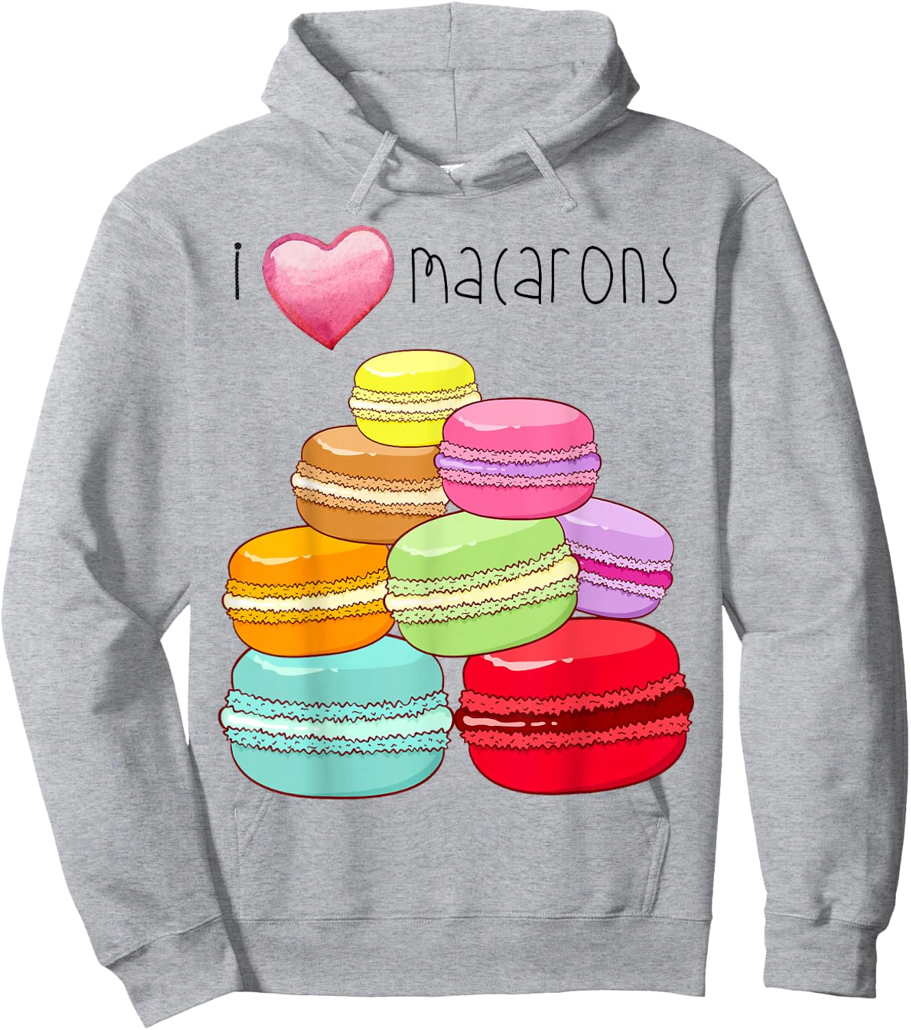 I Love Macarons Paris Gifts Macaron Macaron Lover Hoodie - Hoodie | Ash