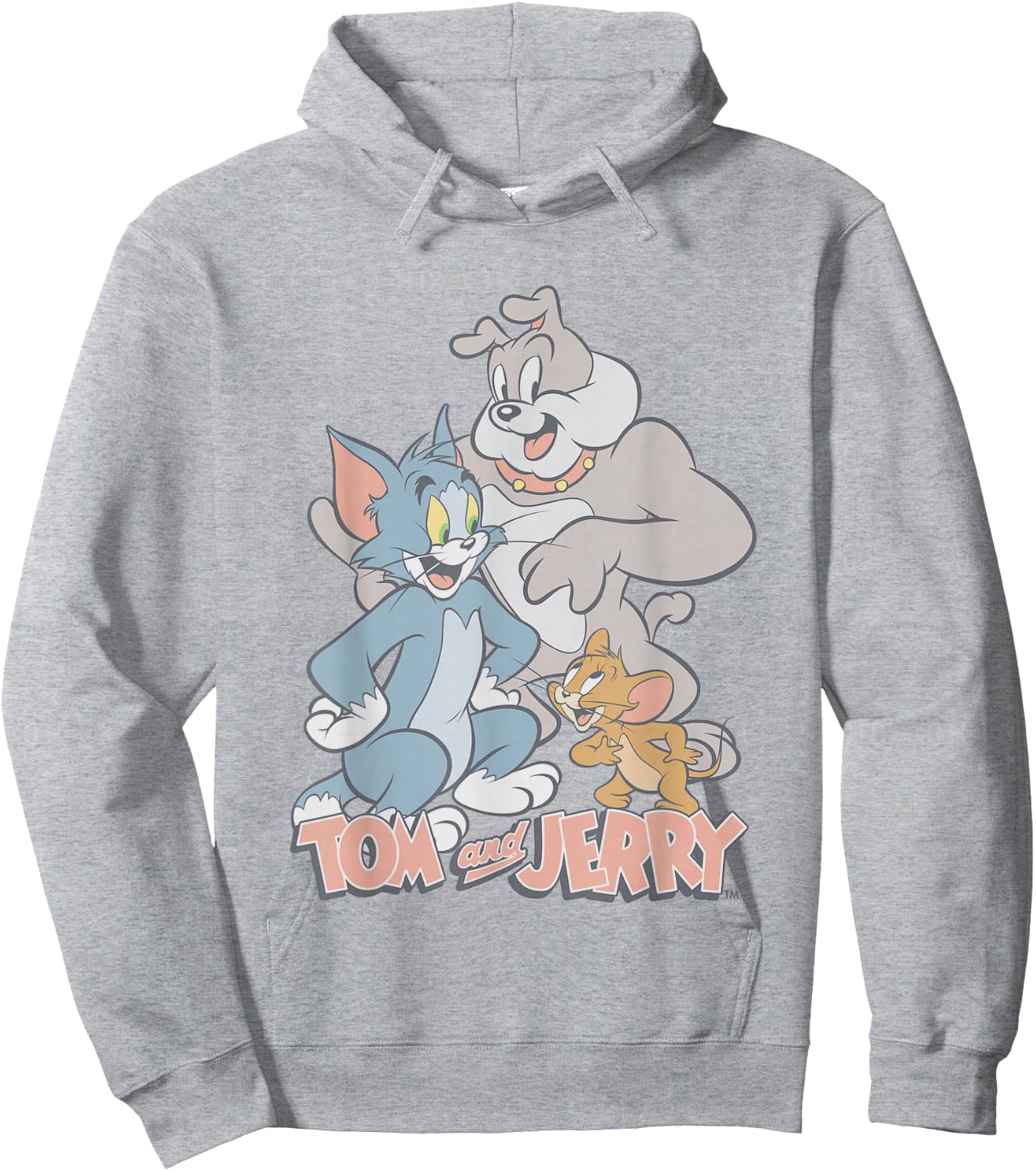 Tom and Jerry Pastel Pals Vintage Group Shot Hoodie - Hoodie | Ash