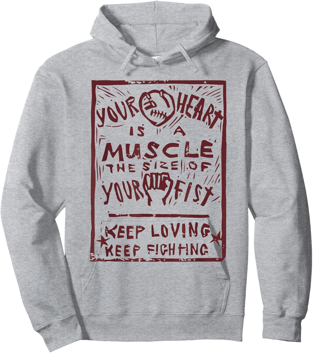 "Your heart is a muscle the size of your fist" Punk Anarchy Hoodie - Hoodie | Ash