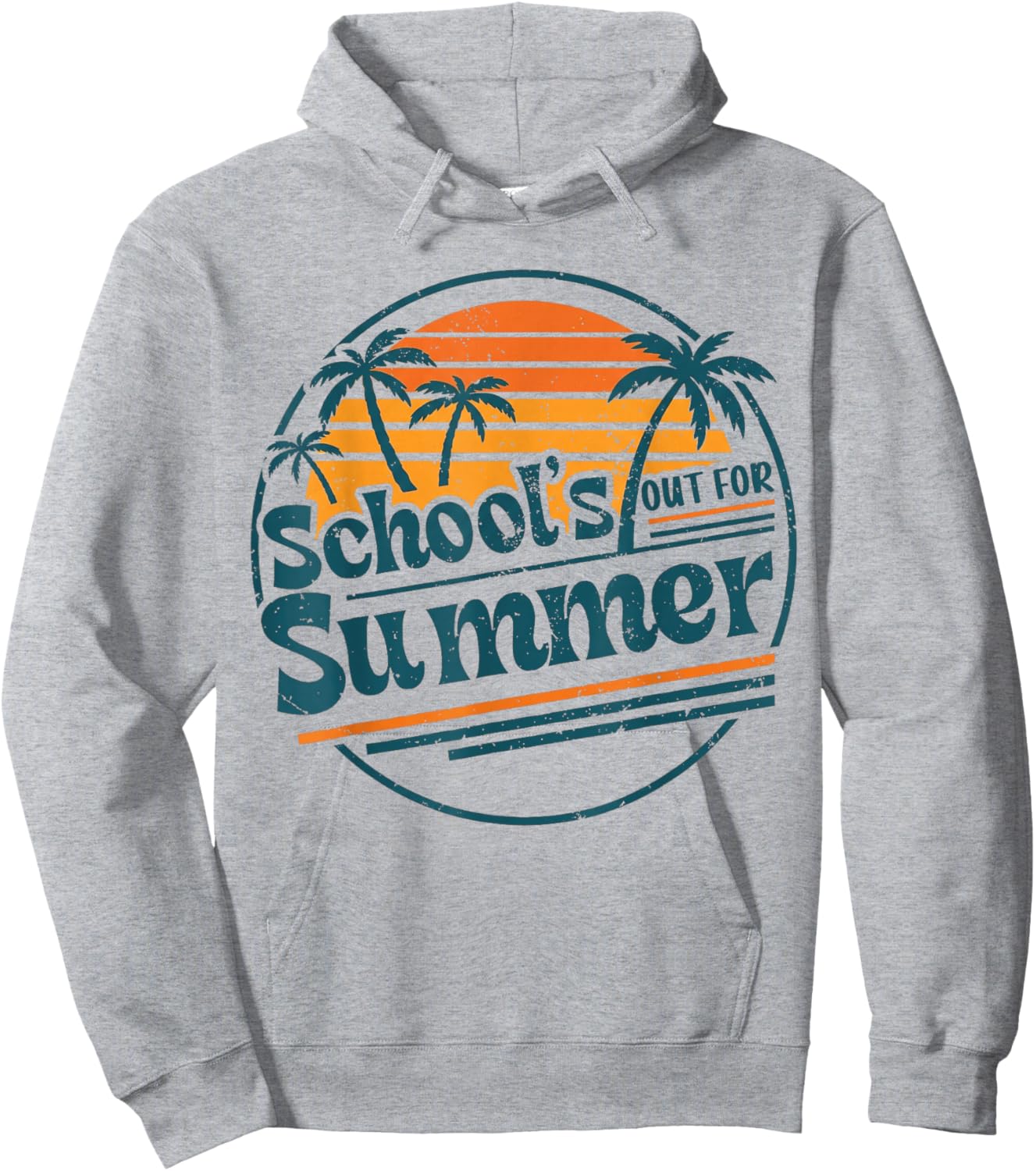 Vintage Retro School's Out for Summer Last Day of School Hoodie - Hoodie | Ash
